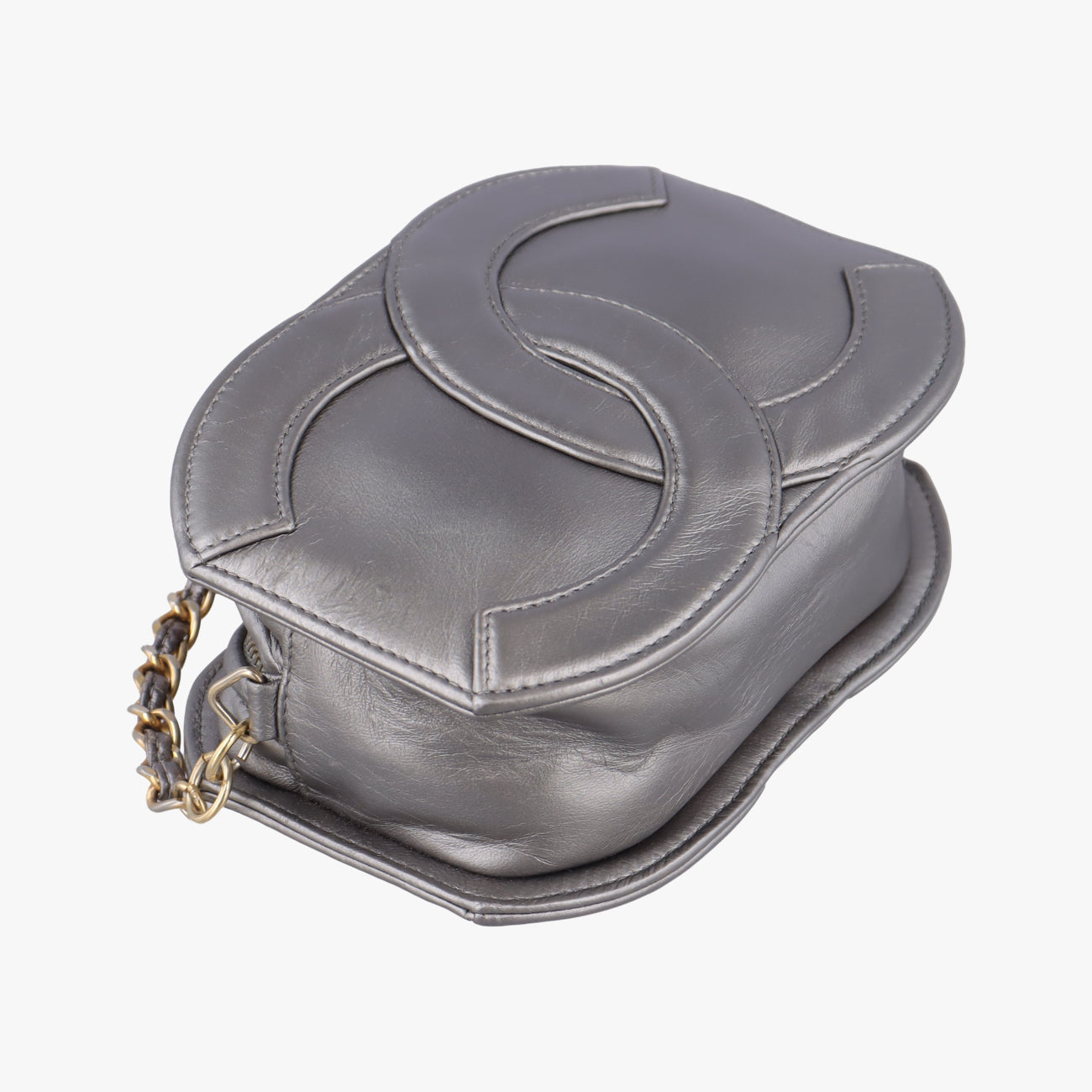 Coco mark fringeSilverlambskin1561090ココマーク フリンジシルバーラムスキン1561090