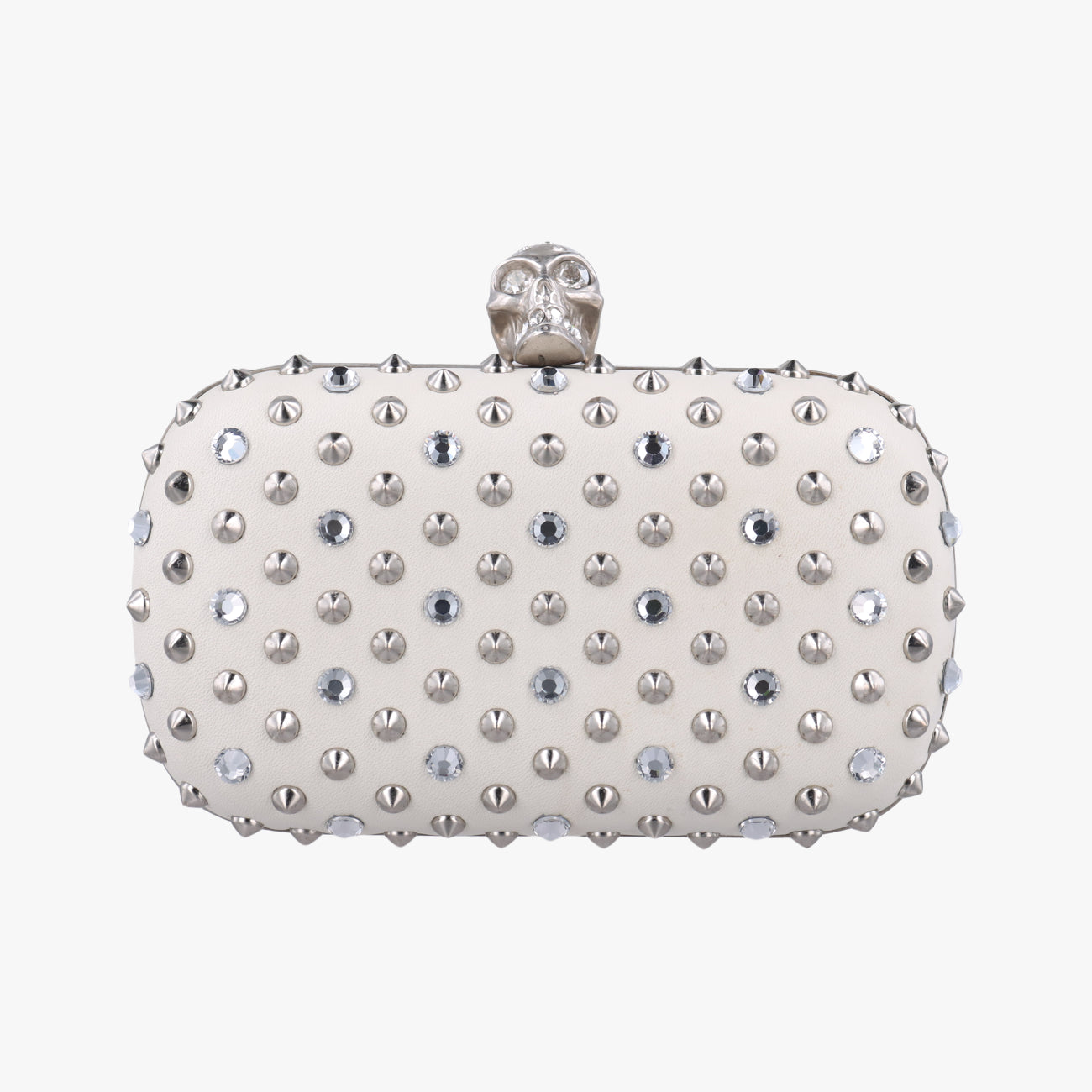 Studded Skull BoxWhiteLeather236715 000926スタッズ スカル ボックスホワイトレザー236715 000926