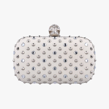 Studded Skull BoxWhiteLeather236715 000926スタッズ スカル ボックスホワイトレザー236715 000926