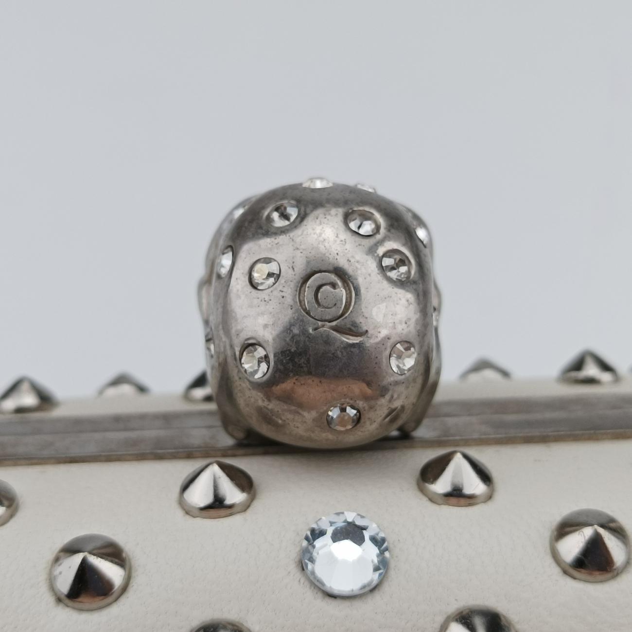 Studded Skull BoxWhiteLeather236715 000926スタッズ スカル ボックスホワイトレザー236715 000926