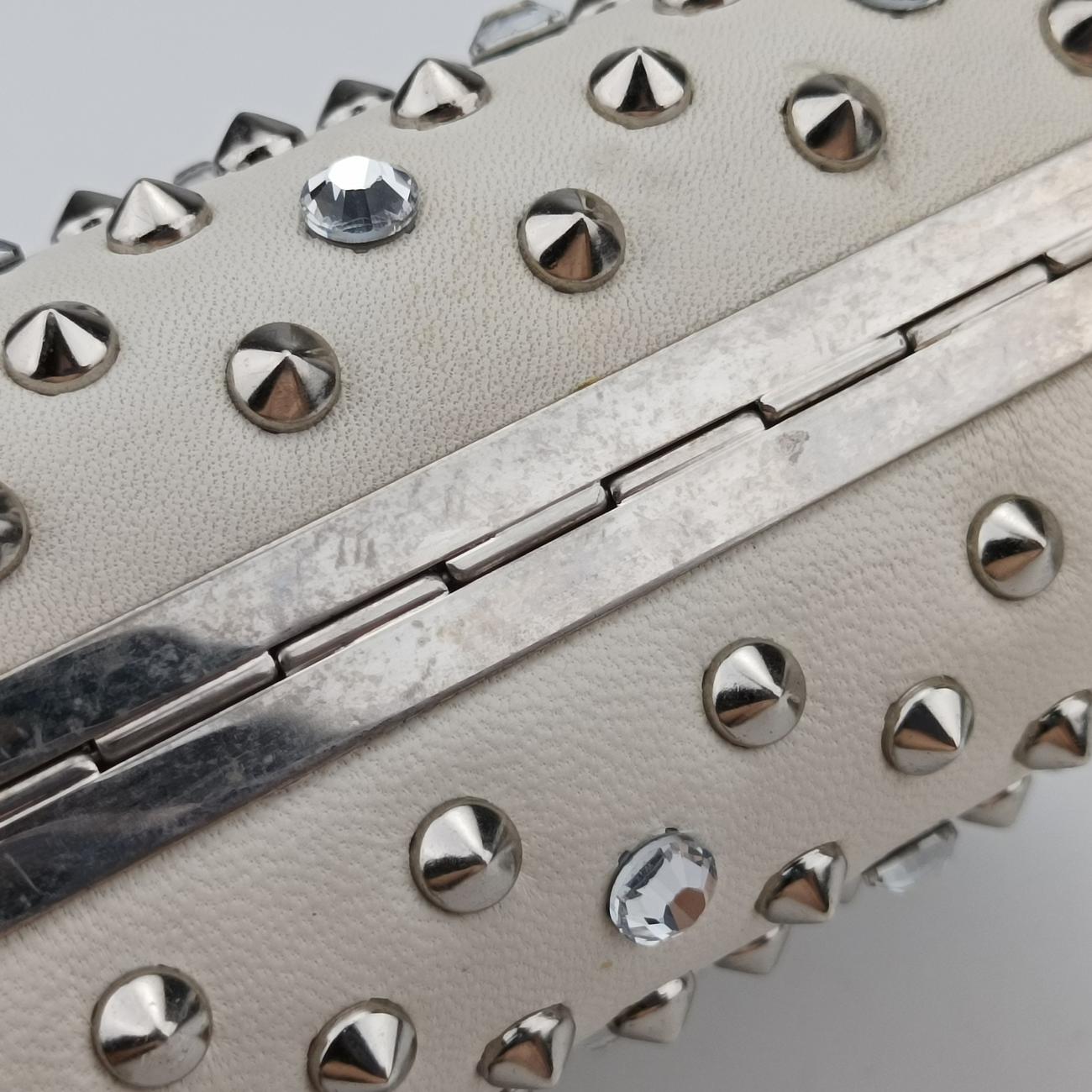 Studded Skull BoxWhiteLeather236715 000926スタッズ スカル ボックスホワイトレザー236715 000926