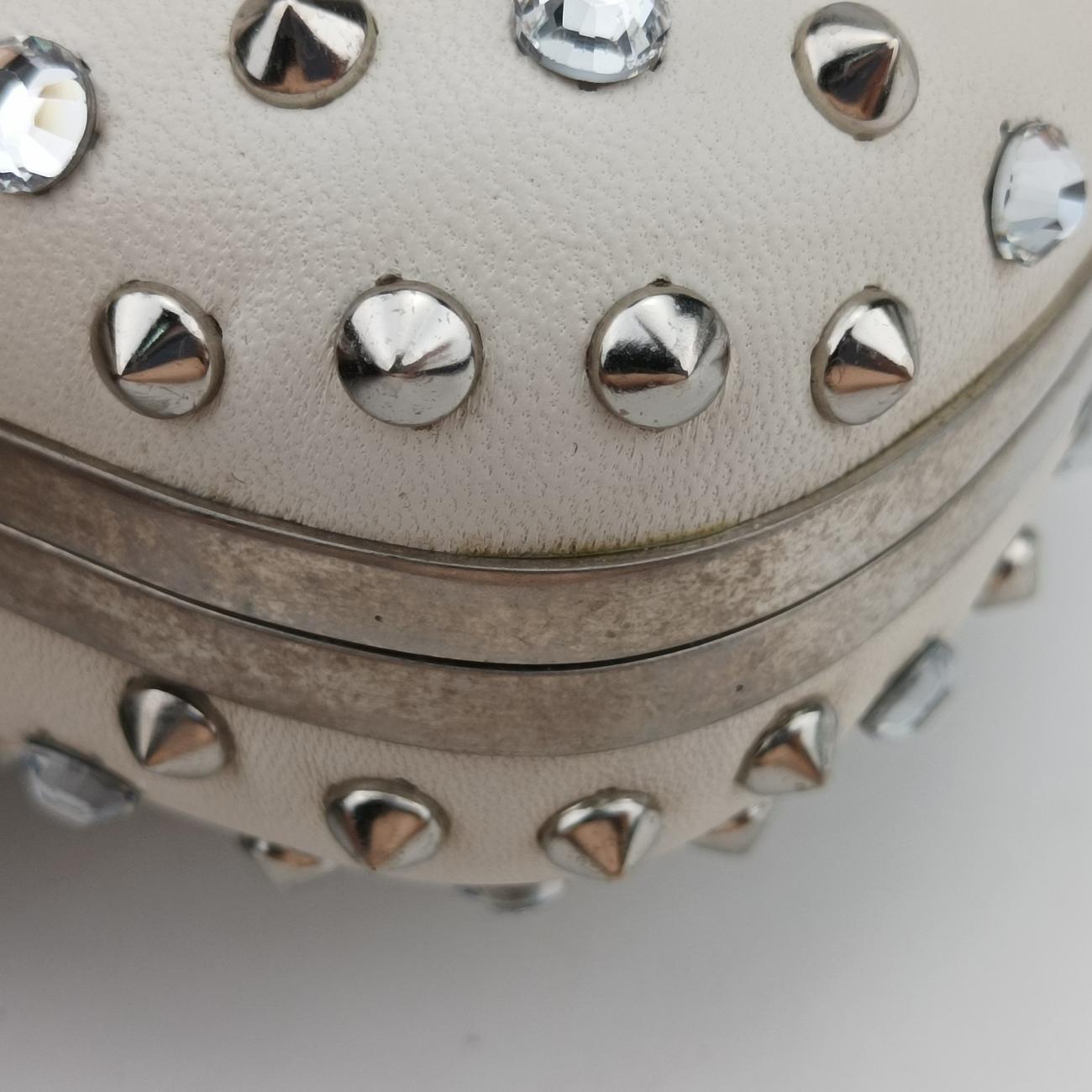 Studded Skull BoxWhiteLeather236715 000926スタッズ スカル ボックスホワイトレザー236715 000926