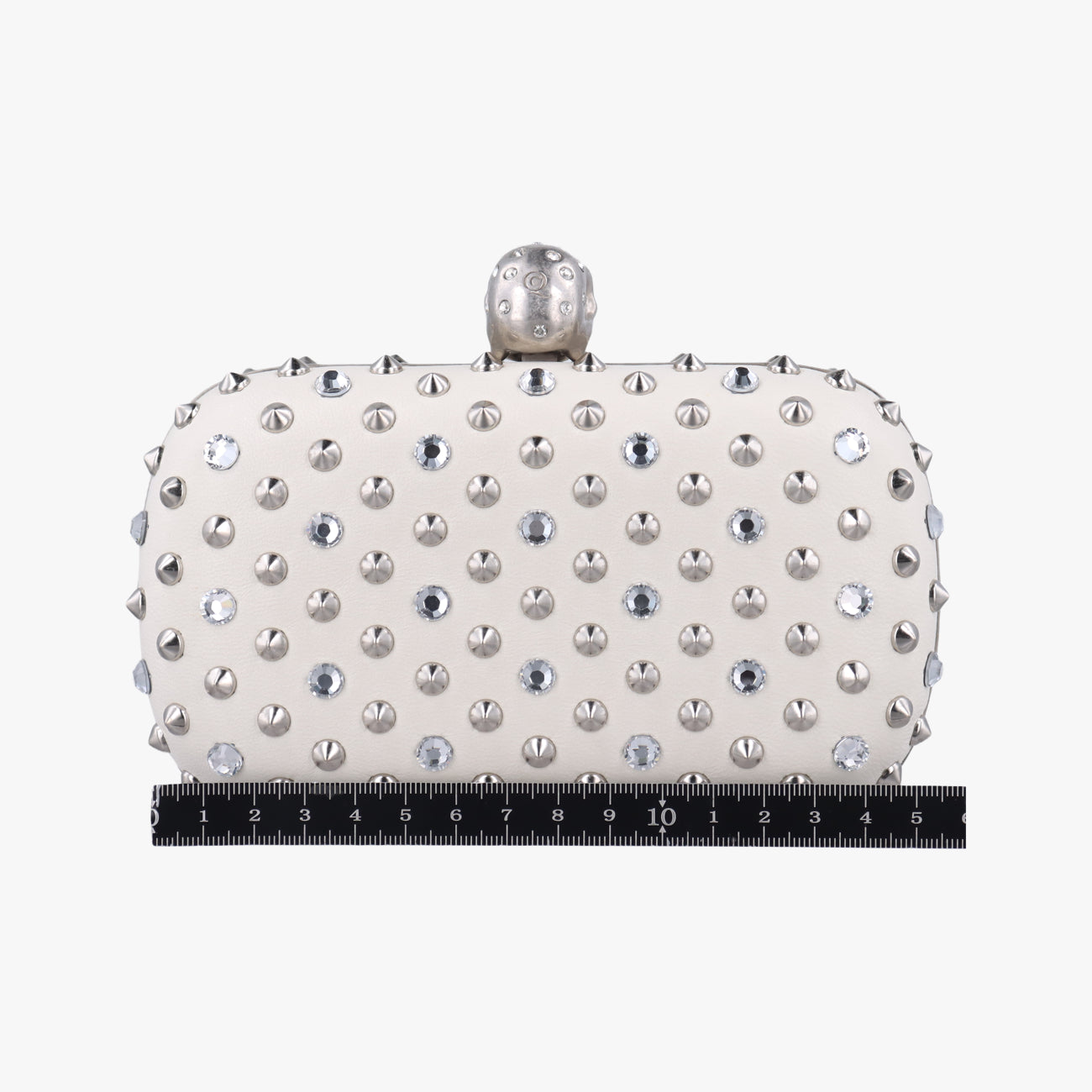 Studded Skull BoxWhiteLeather236715 000926スタッズ スカル ボックスホワイトレザー236715 000926