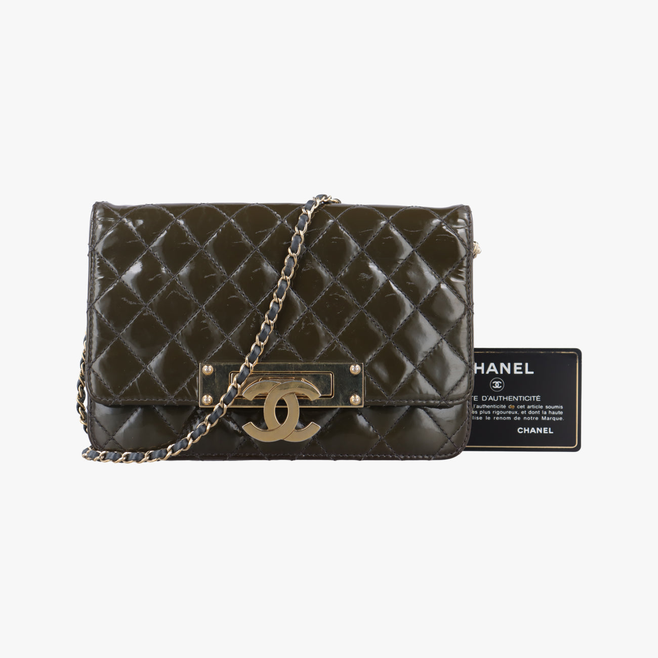 Matelasse coco markGreenPatent LeatherA9253420132553マトラッセ ココマークグリーンパテントA9253420132553