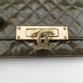 Matelasse coco markGreenPatent LeatherA9253420132553マトラッセ ココマークグリーンパテントA9253420132553