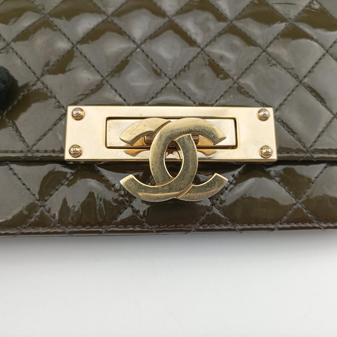 Matelasse coco markGreenPatent LeatherA9253420132553マトラッセ ココマークグリーンパテントA9253420132553