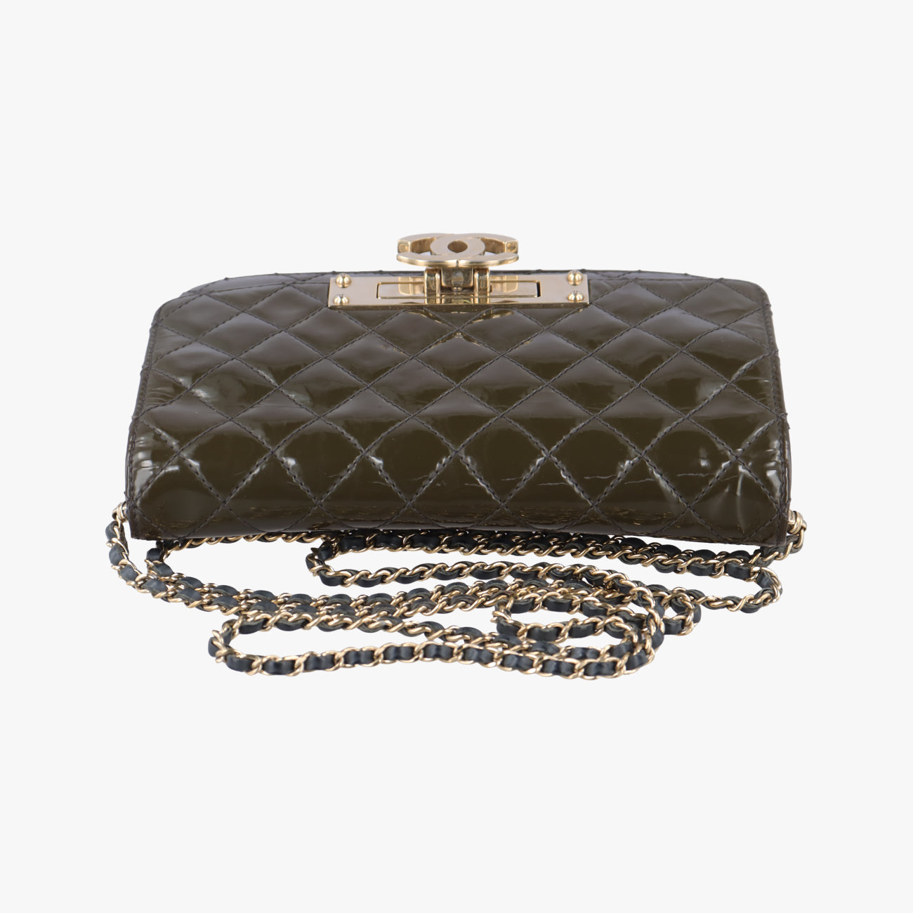 Matelasse coco markGreenPatent LeatherA9253420132553マトラッセ ココマークグリーンパテントA9253420132553
