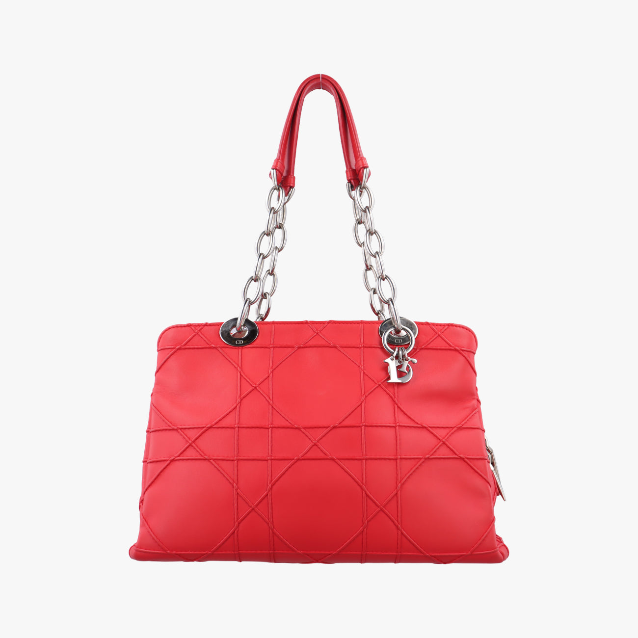 Lady Dior Cannage SoftRedLeather17-BO-0194レディディオール カナージュ ソフトレッドレザー17-BO-0194