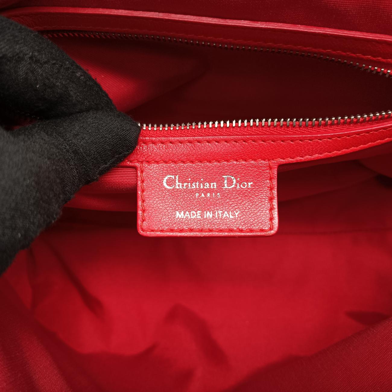Lady Dior Cannage SoftRedLeather17-BO-0194レディディオール カナージュ ソフトレッドレザー17-BO-0194