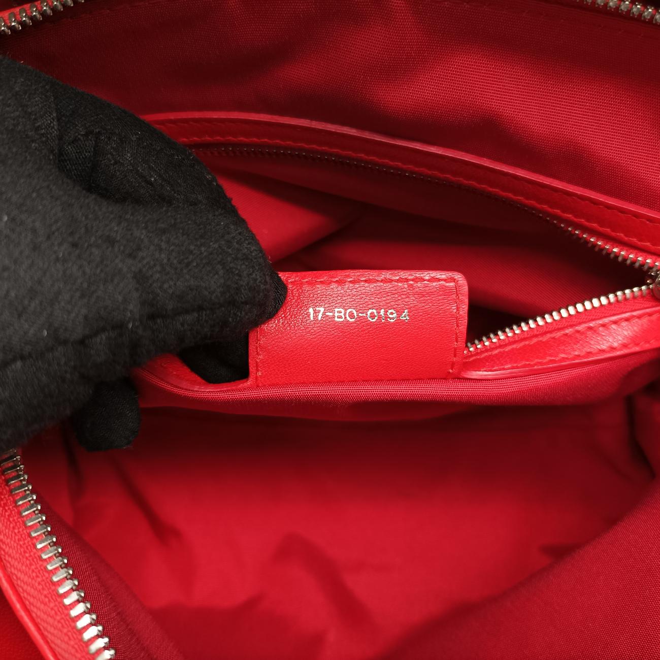 Lady Dior Cannage SoftRedLeather17-BO-0194レディディオール カナージュ ソフトレッドレザー17-BO-0194