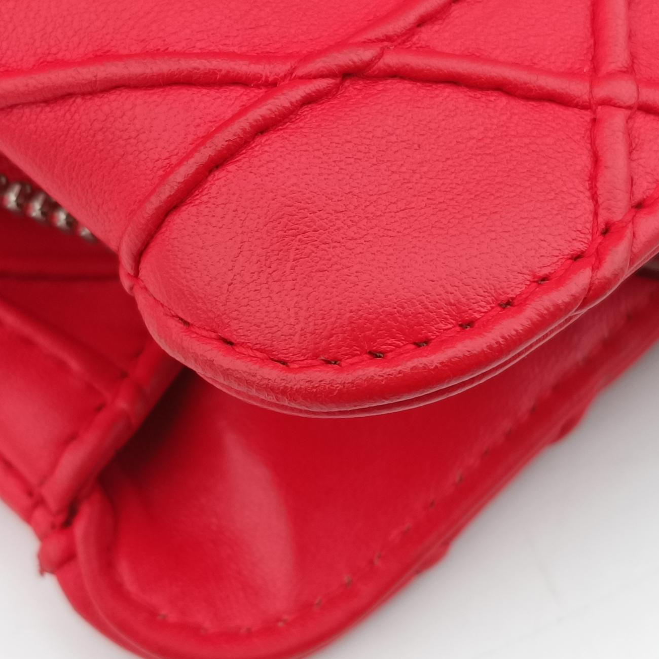 Lady Dior Cannage SoftRedLeather17-BO-0194レディディオール カナージュ ソフトレッドレザー17-BO-0194