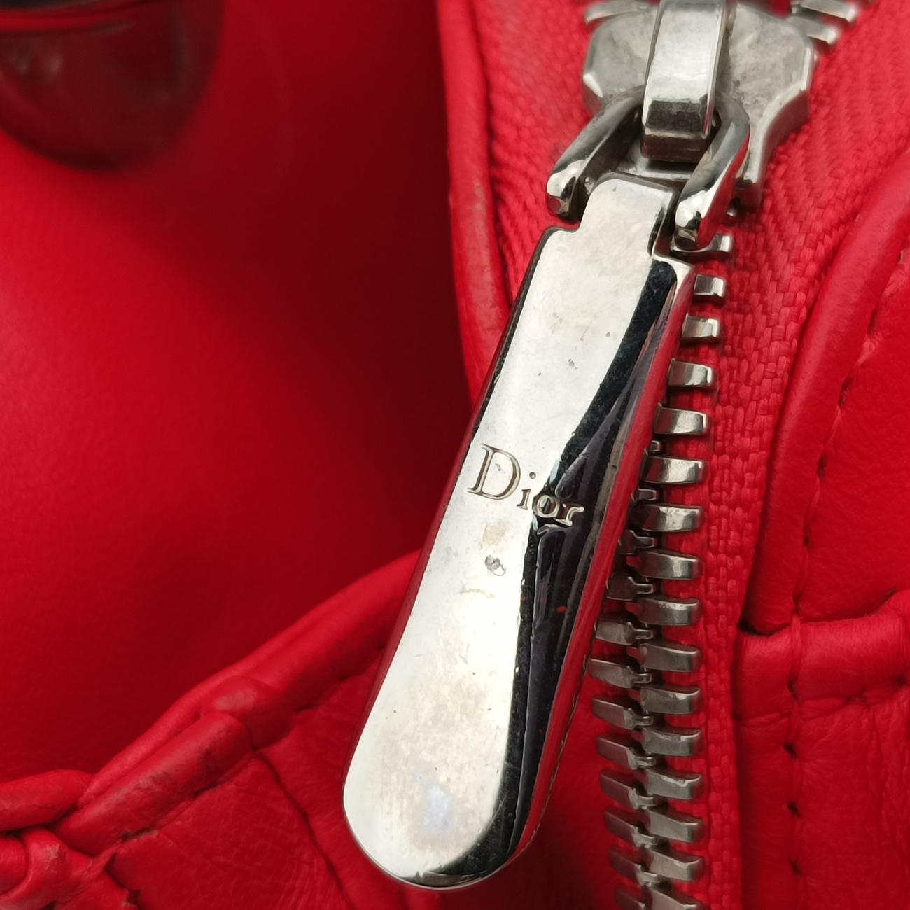 Lady Dior Cannage SoftRedLeather17-BO-0194レディディオール カナージュ ソフトレッドレザー17-BO-0194
