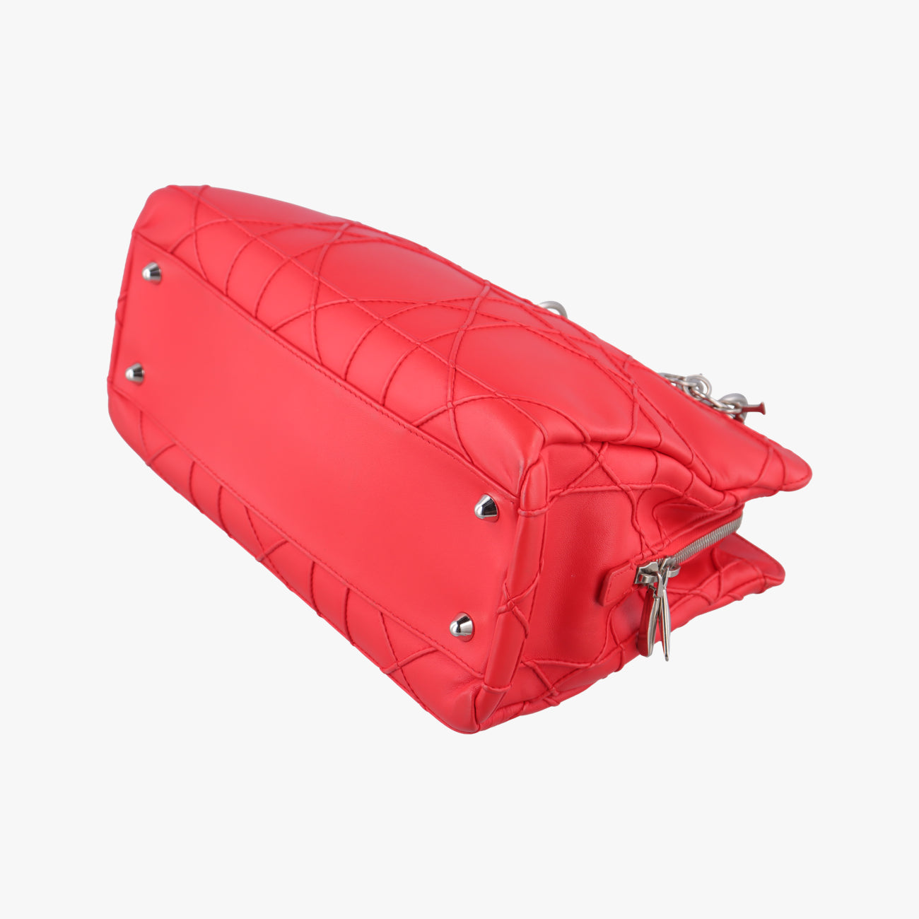 Lady Dior Cannage SoftRedLeather17-BO-0194レディディオール カナージュ ソフトレッドレザー17-BO-0194