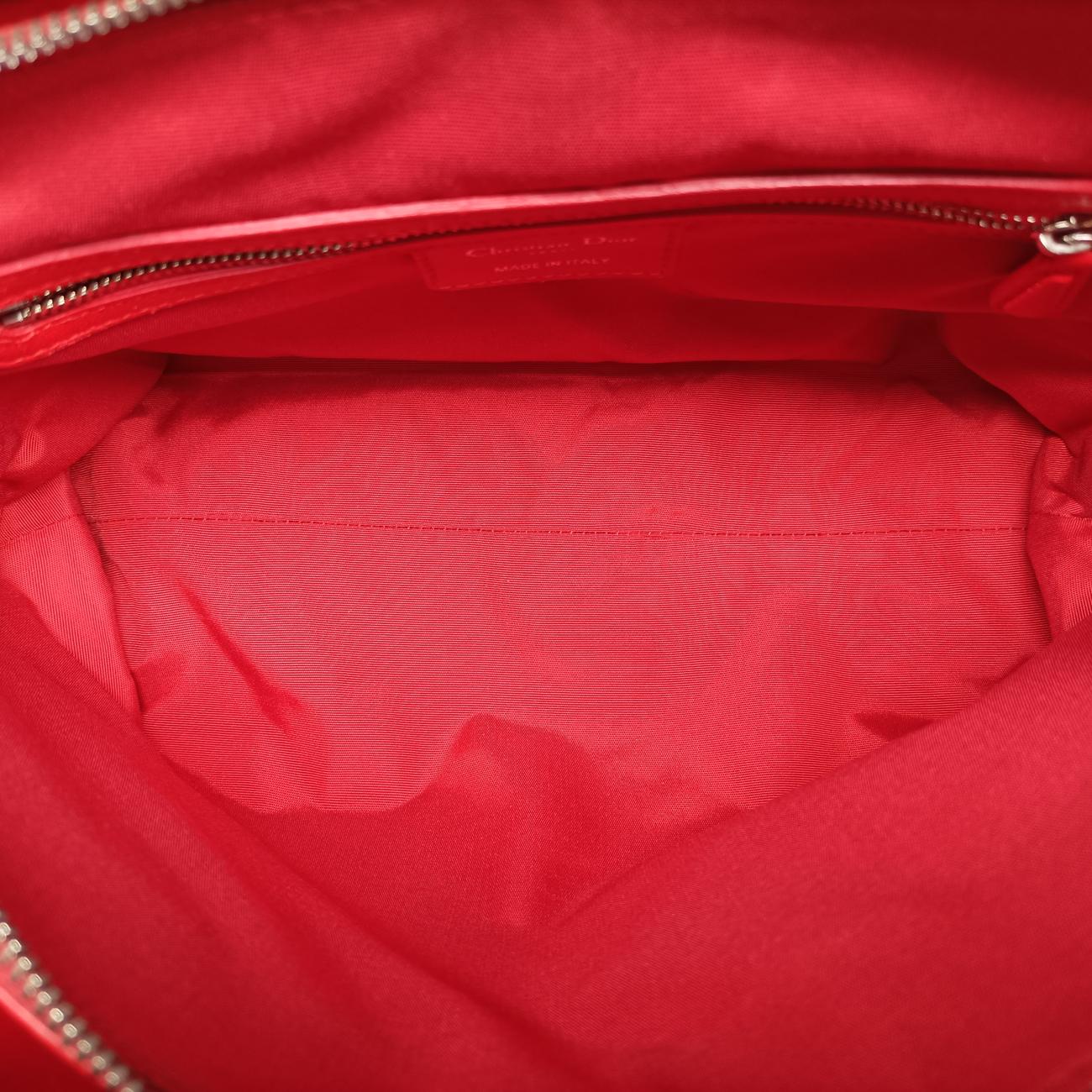 Lady Dior Cannage SoftRedLeather17-BO-0194レディディオール カナージュ ソフトレッドレザー17-BO-0194