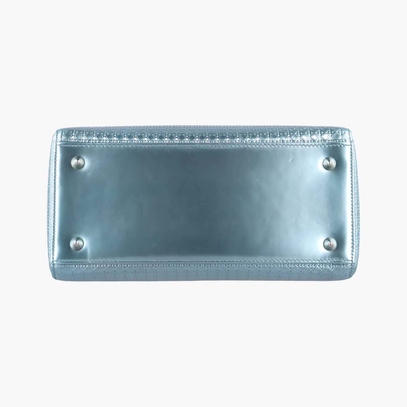 Lady DiorSilverPatent Leather12-BO-1125レディディオールシルバーパテント12-BO-1125