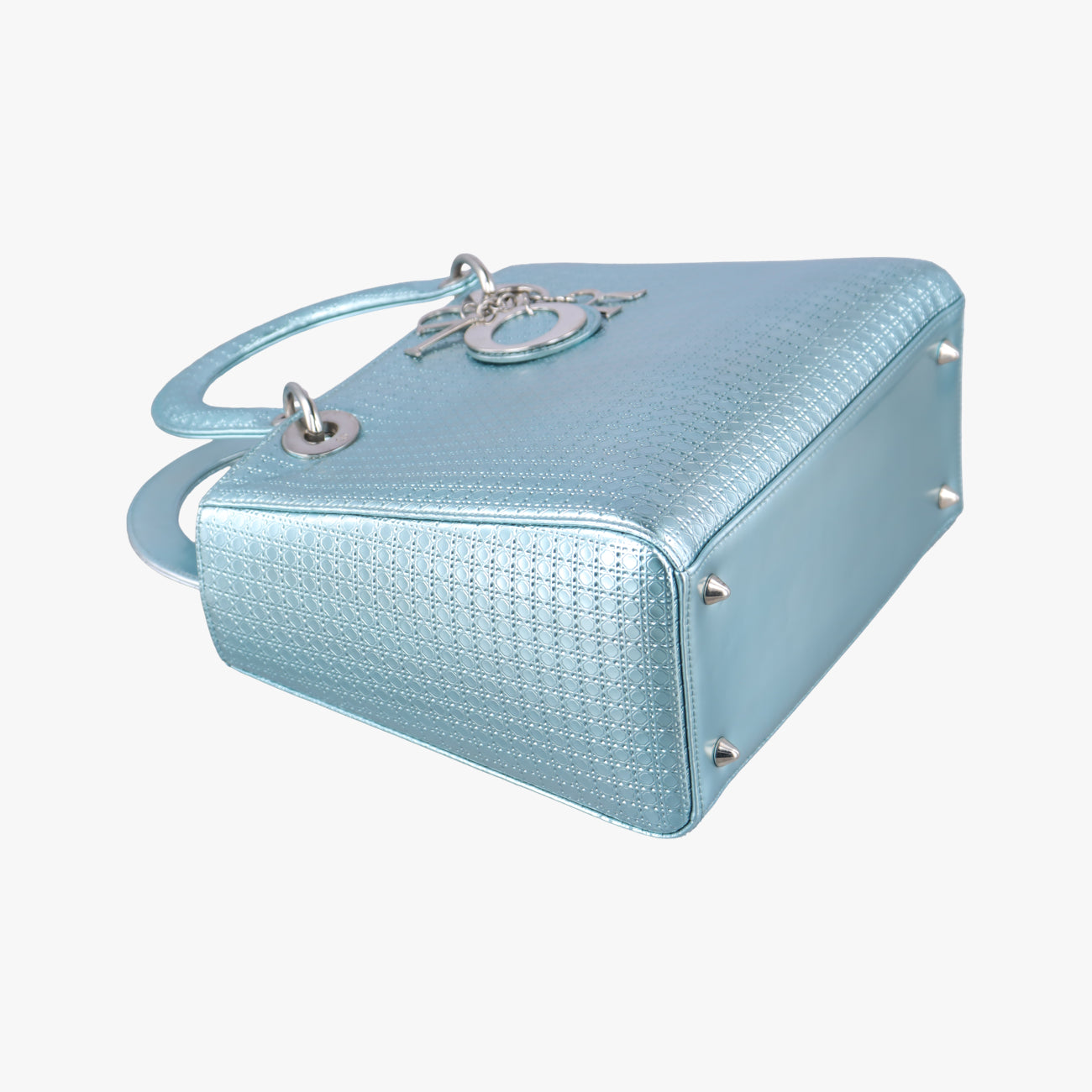 Lady DiorSilverPatent Leather12-BO-1125レディディオールシルバーパテント12-BO-1125