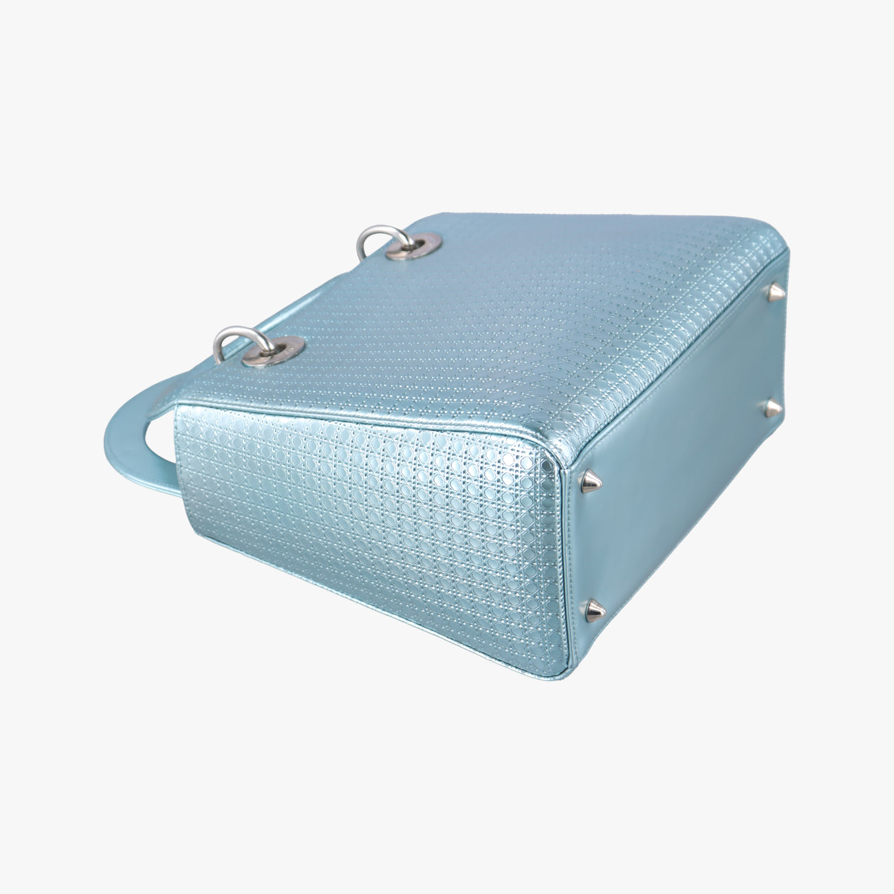 Lady DiorSilverPatent Leather12-BO-1125レディディオールシルバーパテント12-BO-1125