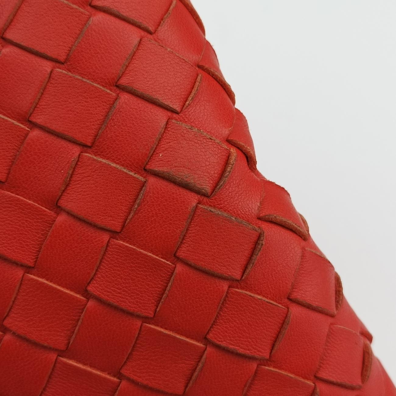 IntrecciatoRedlambskinB00028989MイントレチャートレッドラムスキンB00028989M