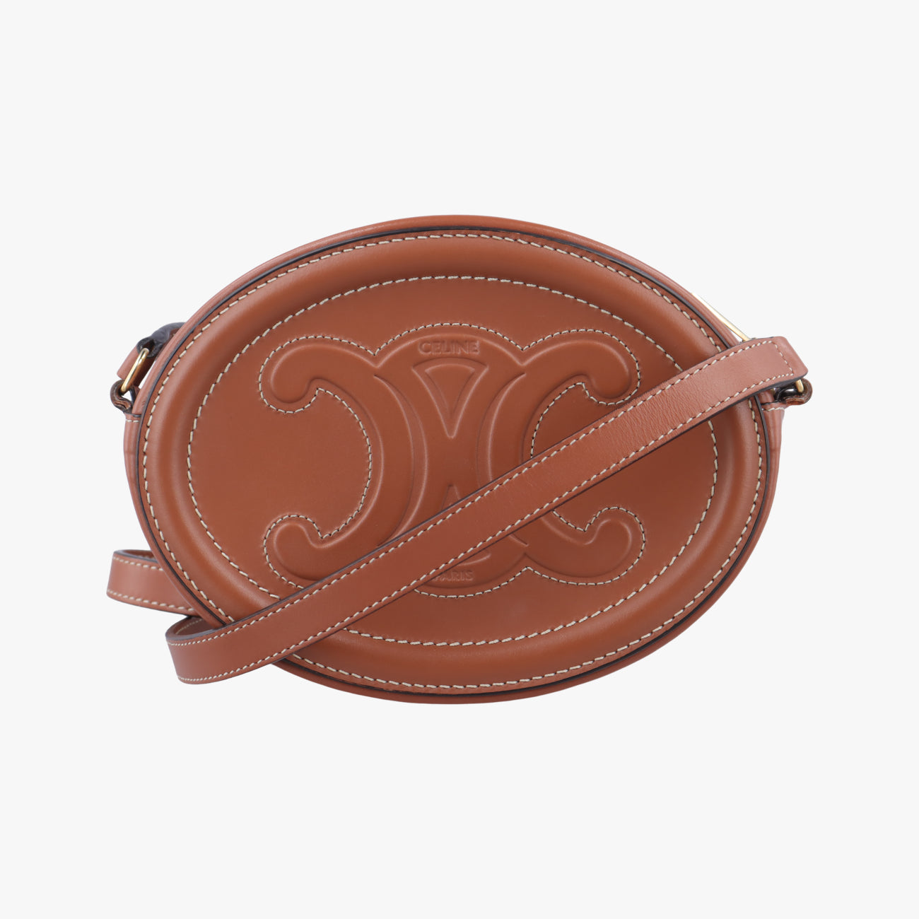 Oval Purse Cuir TriompheBrownLeatherS-SD-4251オーバルパース キュイル トリオンフブラウンレザーS-SD-4251