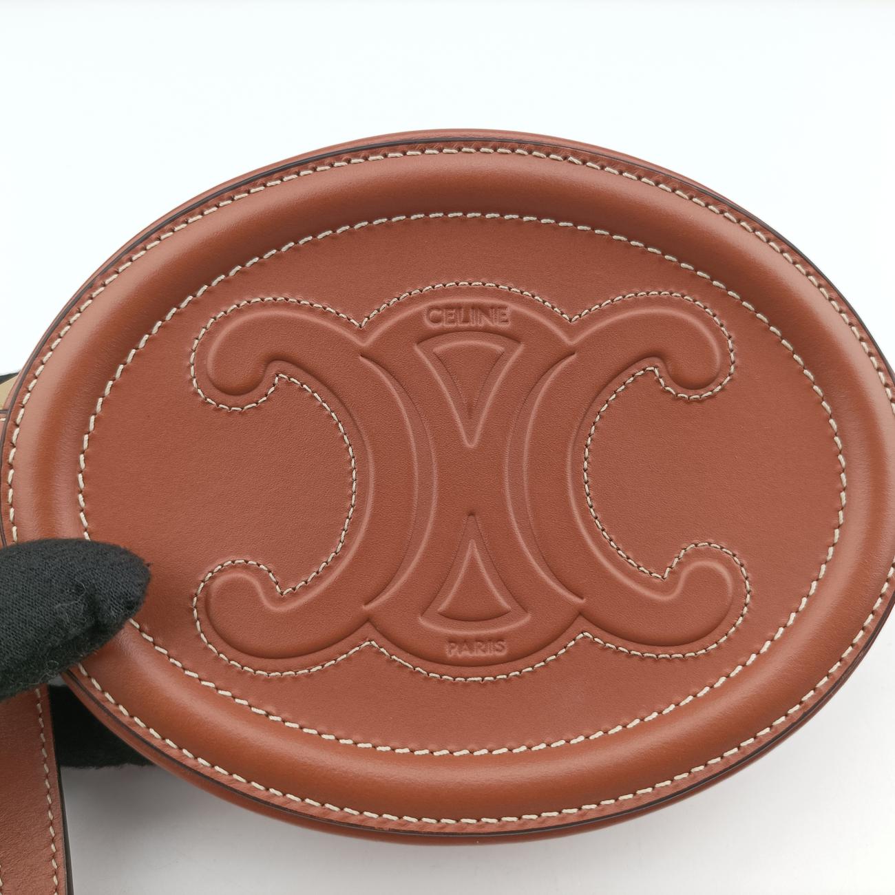 Oval Purse Cuir TriompheBrownLeatherS-SD-4251オーバルパース キュイル トリオンフブラウンレザーS-SD-4251