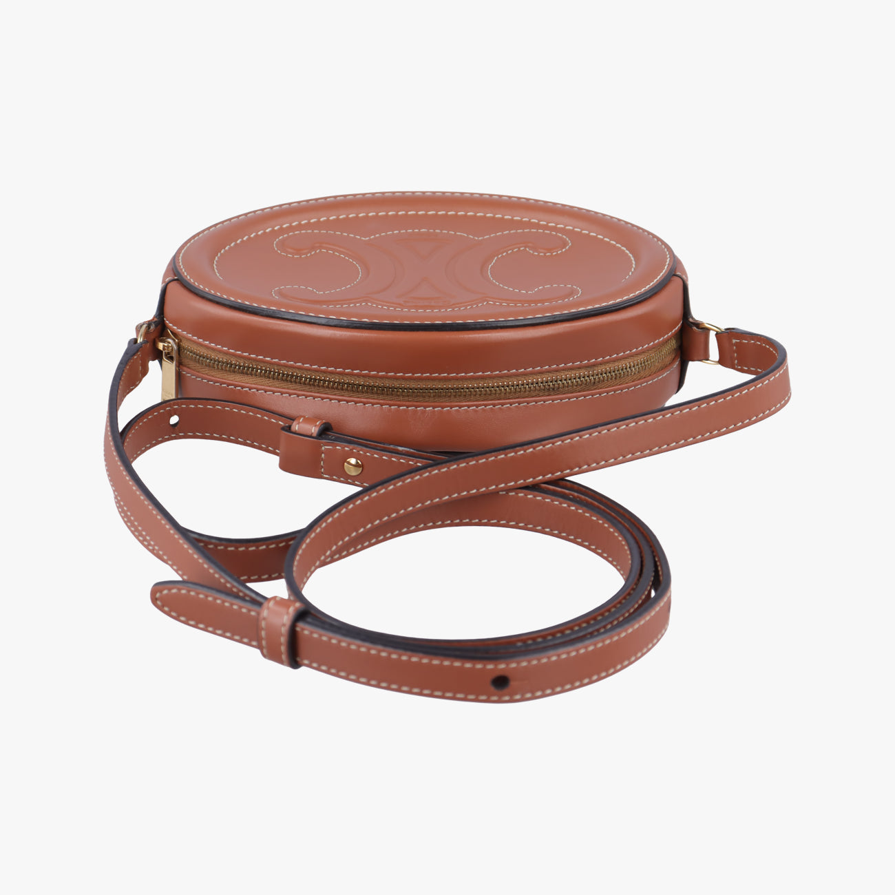 Oval Purse Cuir TriompheBrownLeatherS-SD-4251オーバルパース キュイル トリオンフブラウンレザーS-SD-4251