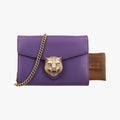 AnimalierPurpleLeather414984アニマリエ タイガーヘッドパープルレザー414984