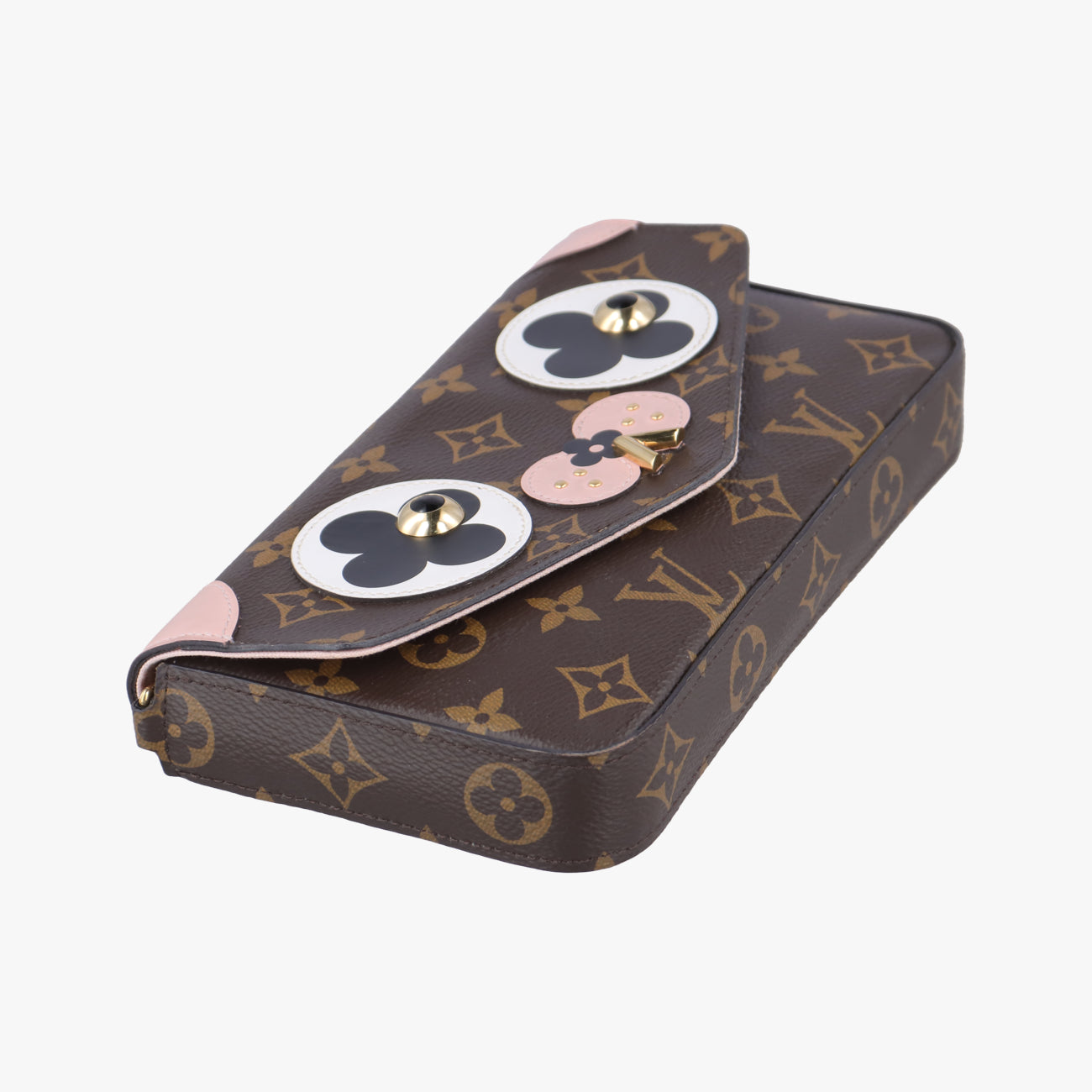 Pochette Felicie Valentine Dogbrown×pinkMonogram CanvasM67248TJ0158ポシェット・フェリシー2018SSモノグラム/ブラウン系×ピンクモノグラムキャンバスM67248TJ0158