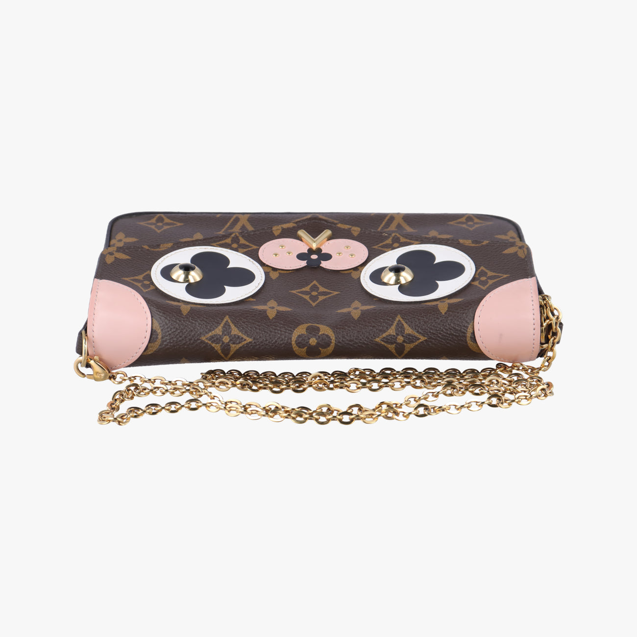 Pochette Felicie Valentine Dogbrown×pinkMonogram CanvasM67248TJ0158ポシェット・フェリシー2018SSモノグラム/ブラウン系×ピンクモノグラムキャンバスM67248TJ0158