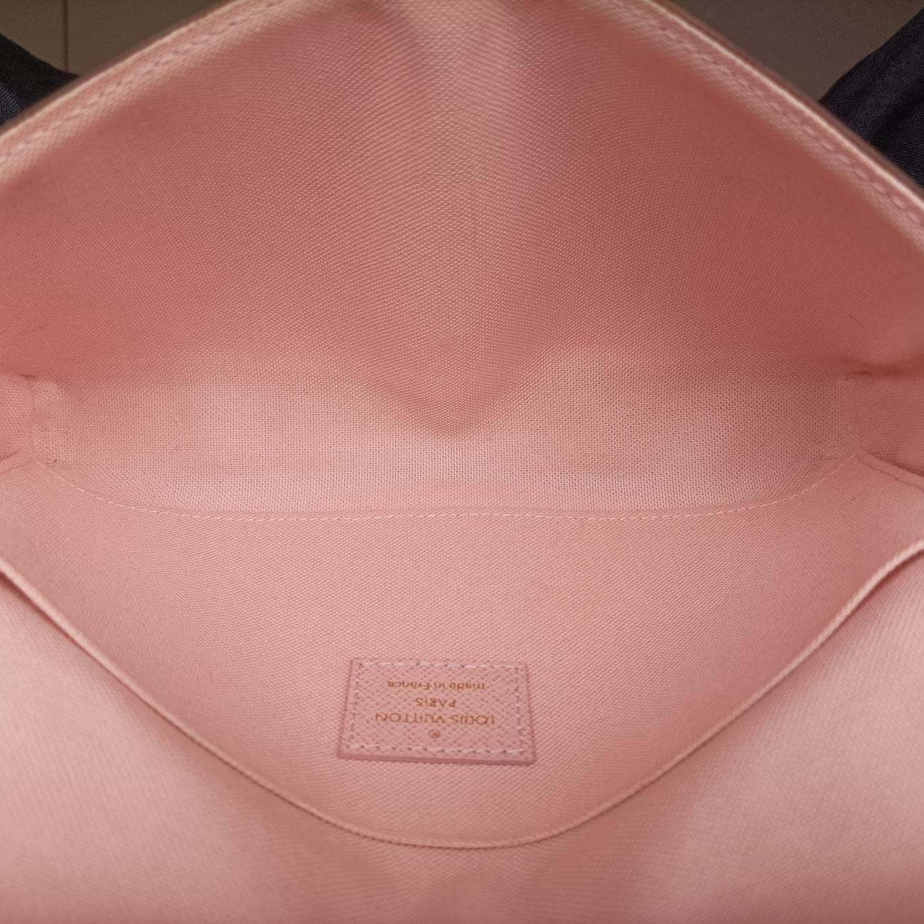 Pochette Felicie Valentine Dogbrown×pinkMonogram CanvasM67248TJ0158ポシェット・フェリシー2018SSモノグラム/ブラウン系×ピンクモノグラムキャンバスM67248TJ0158