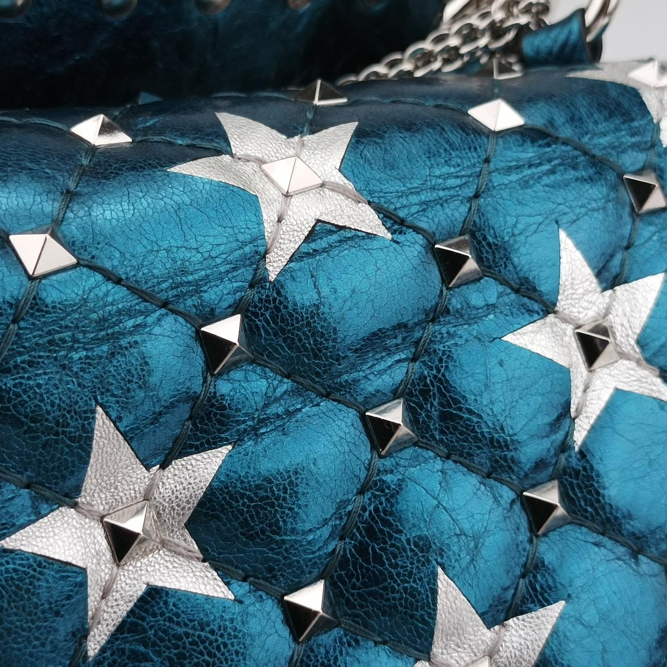 Rockstud SPIKE UPBlueLeatherBL-P122VPX0ロックスタッズスパイクブルーレザーBL-P122VPX0