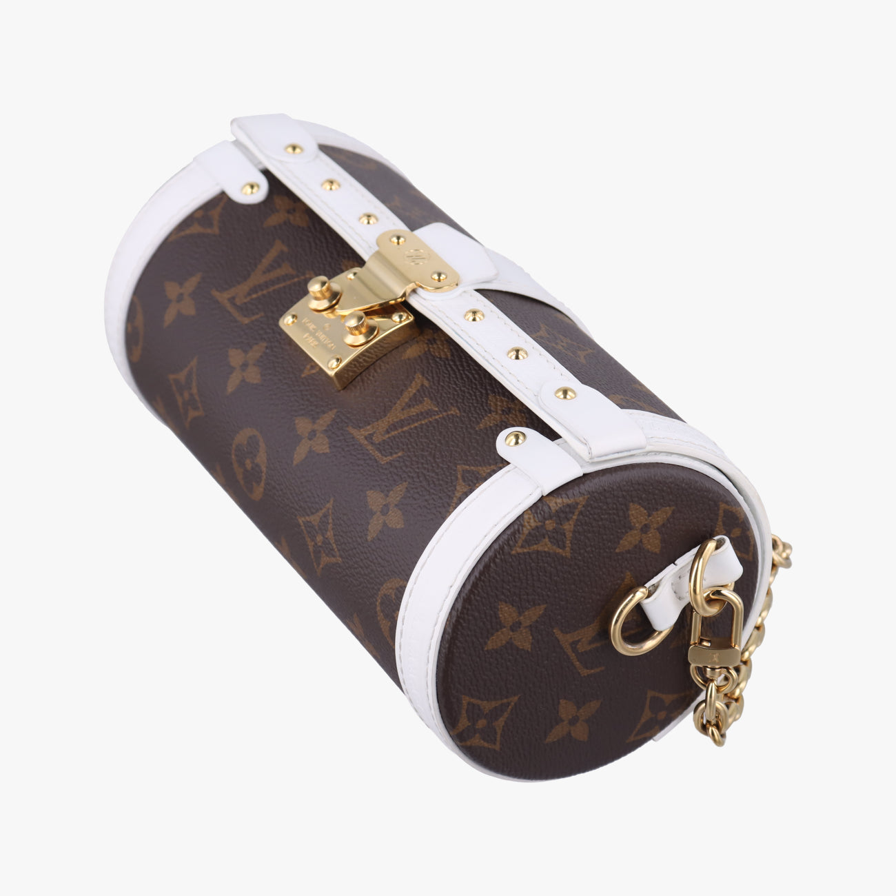 Papillon TrunkBrown×whiteMonogram Canvas×calf leatherM81485ICチップパピヨン トランクモノグラム/ブラウン系×ホワイトモノグラムキャンバス×カーフレザーM81485ICチップ