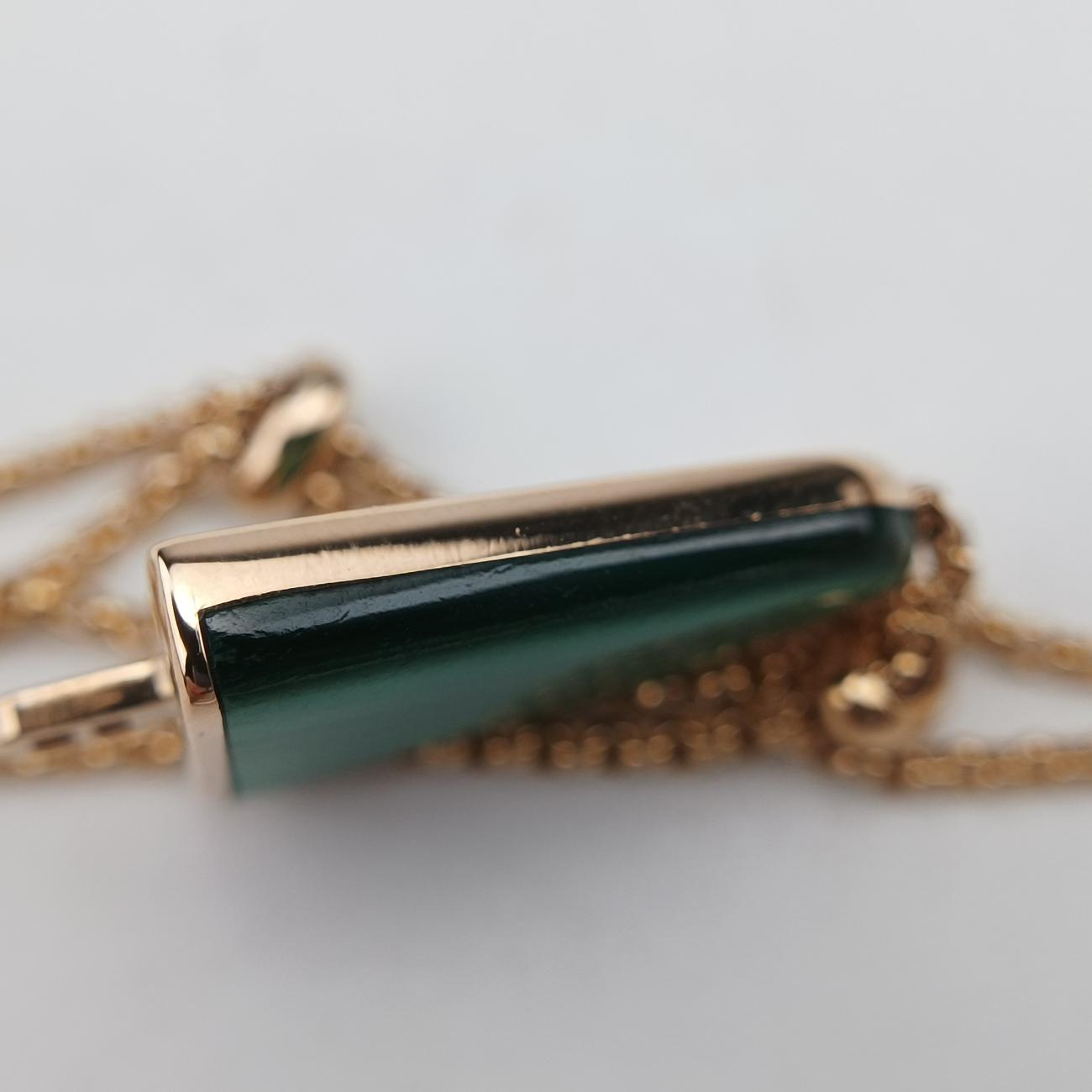Gelati Malachite DiamondGreen×goldenAU750354744N6P9LLマラカイト ジェラーティ ダイヤモンドグリーン×ゴールドAU750354744N6P9LL
