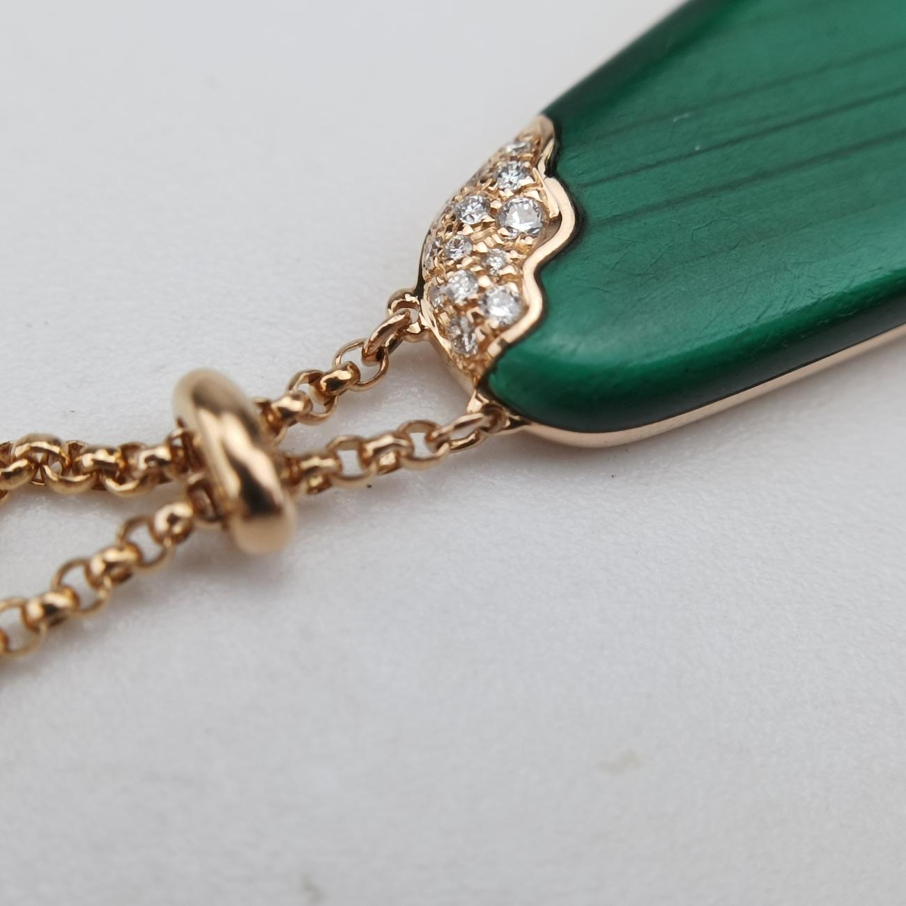 Gelati Malachite DiamondGreen×goldenAU750354744N6P9LLマラカイト ジェラーティ ダイヤモンドグリーン×ゴールドAU750354744N6P9LL