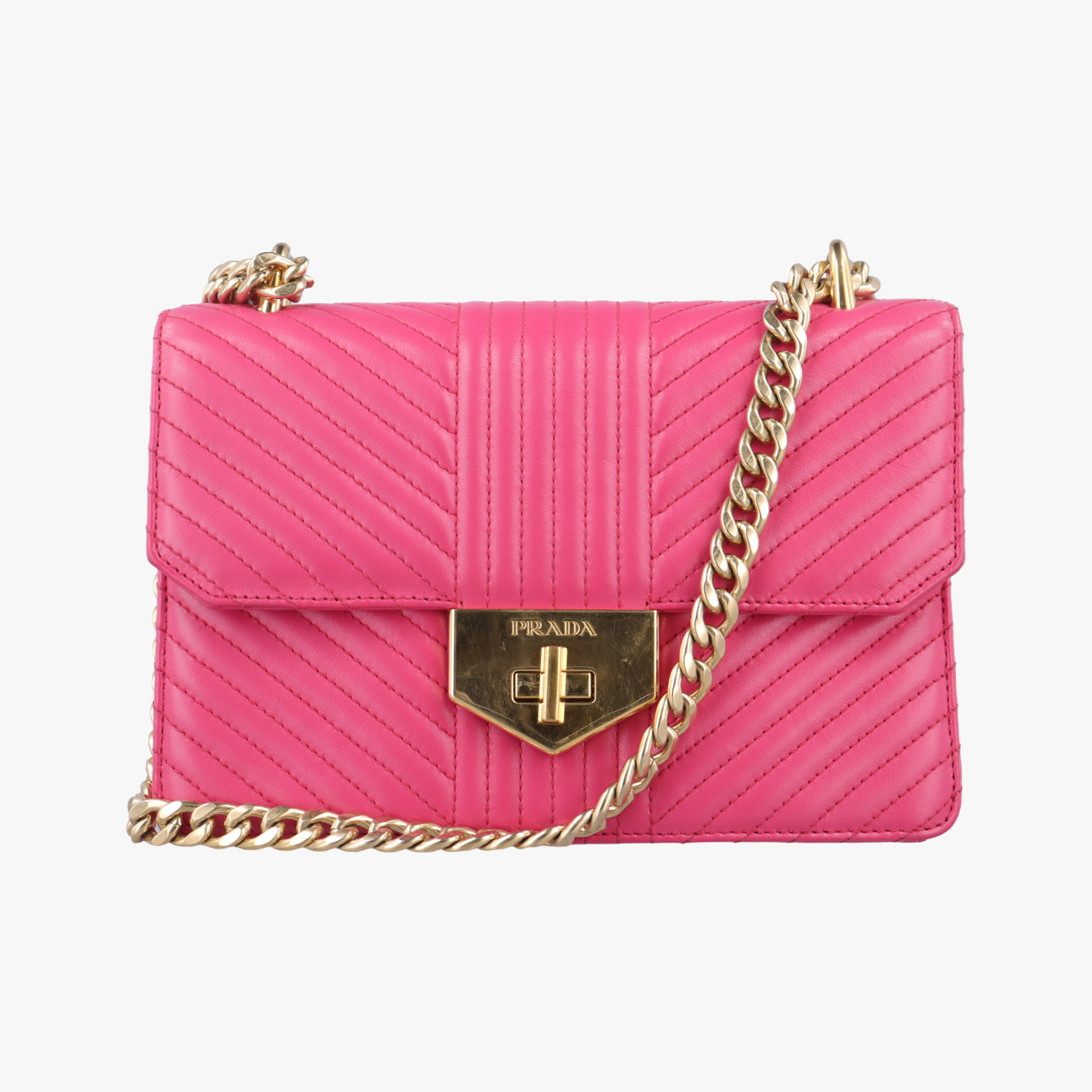 Turn lock Chevron Impunture Autre CuirRoseLeather31/A3ターン ロックローズ レッドレザー31/A3