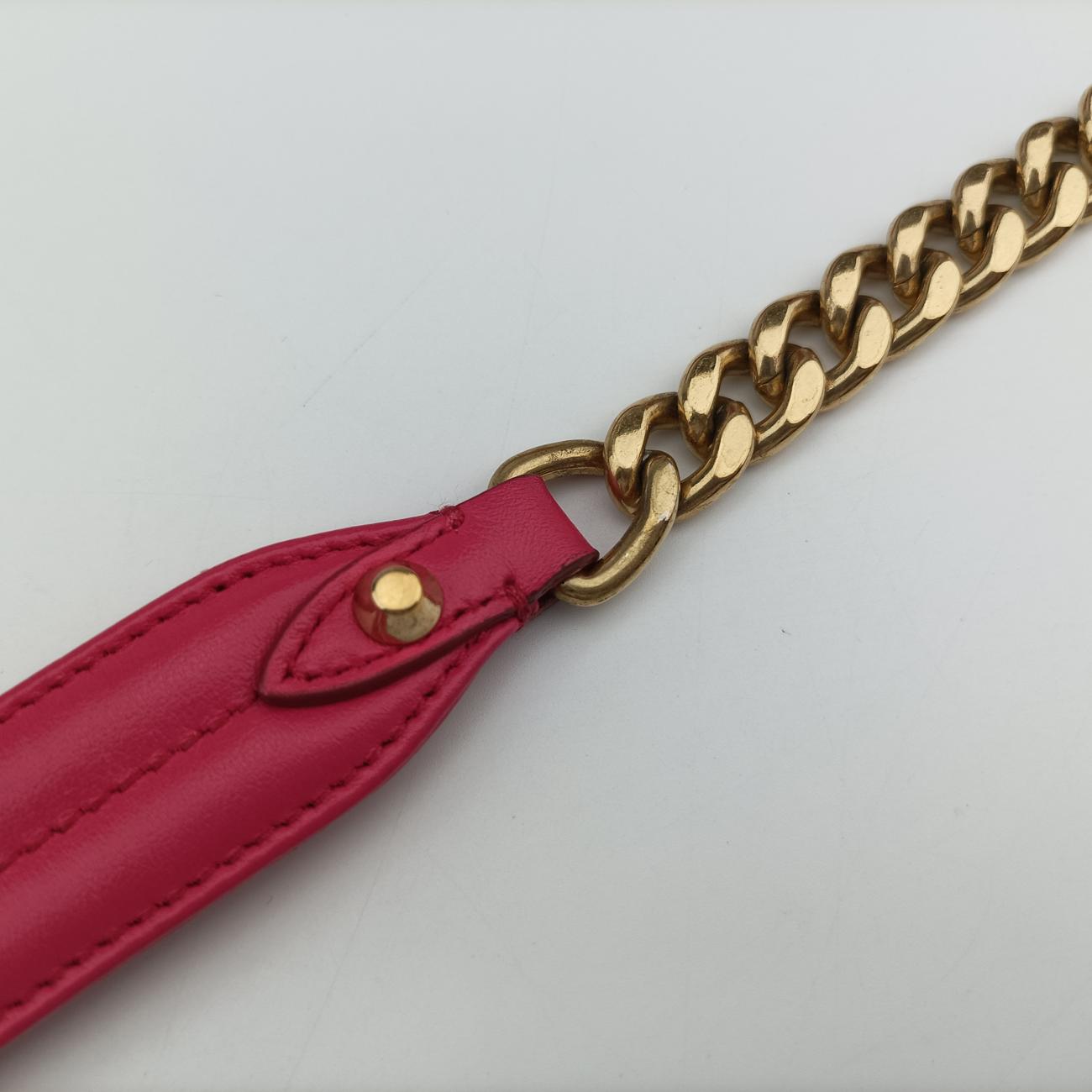Turn lock Chevron Impunture Autre CuirRoseLeather31/A3ターン ロックローズ レッドレザー31/A3