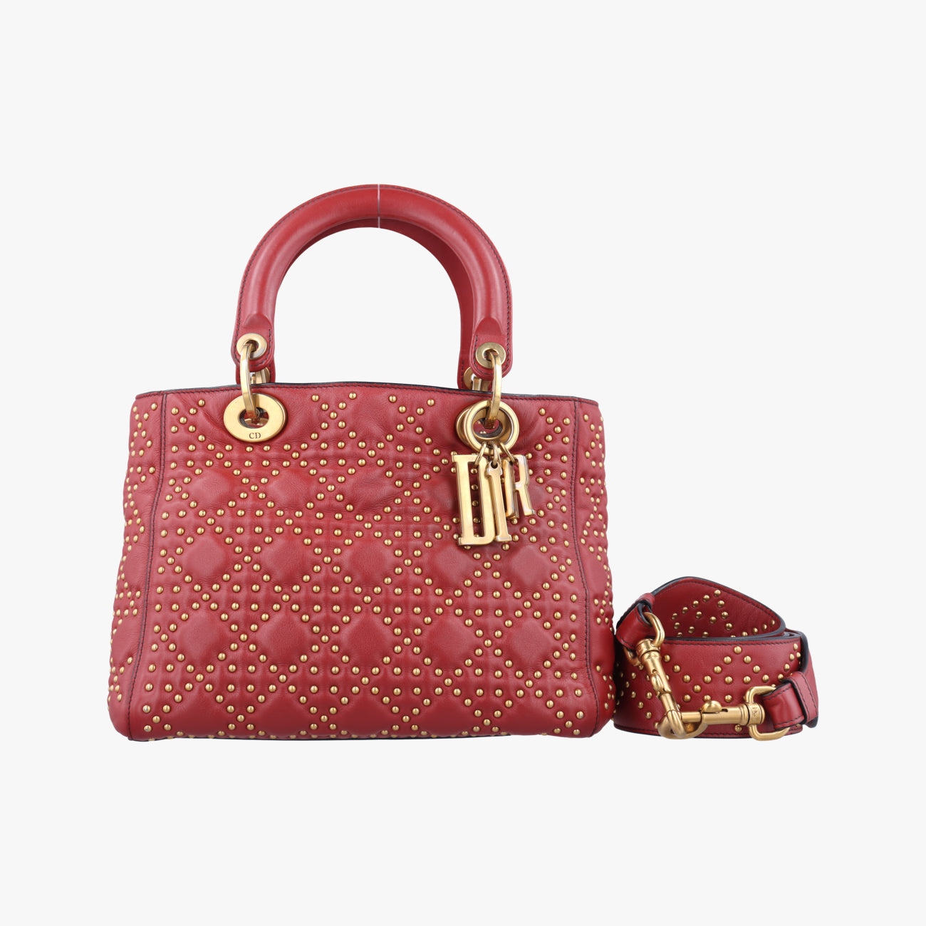 Lady DiorRedLeather01-BO-1117レディディオールレッドレザー01-BO-1117