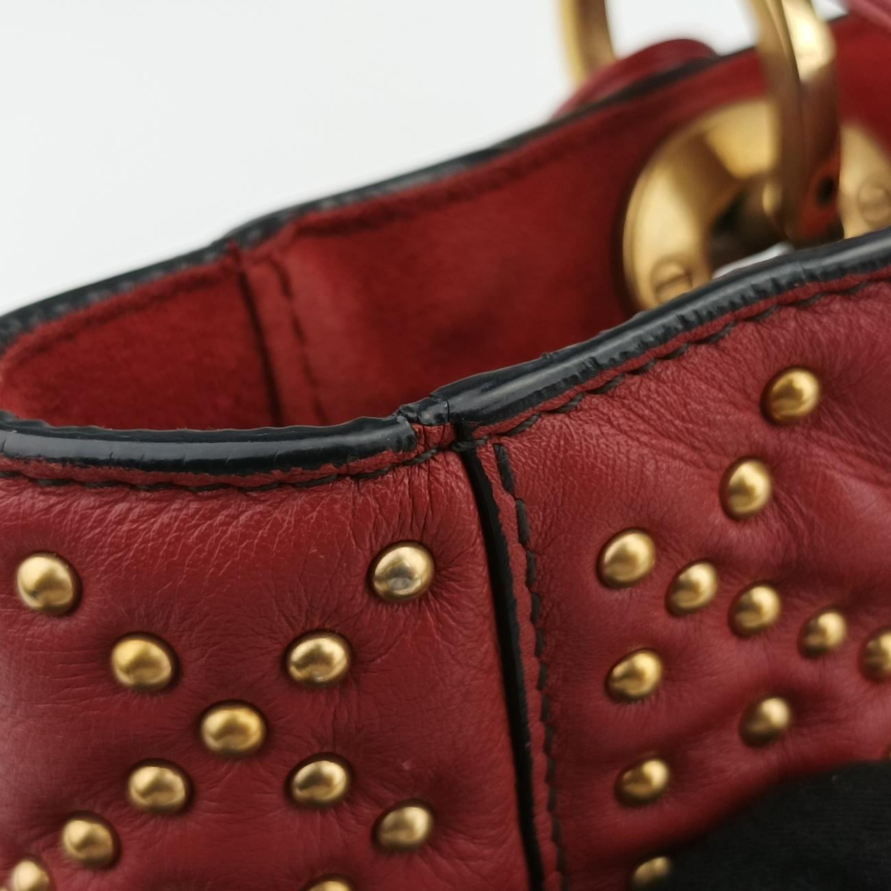Lady DiorRedLeather01-BO-1117レディディオールレッドレザー01-BO-1117