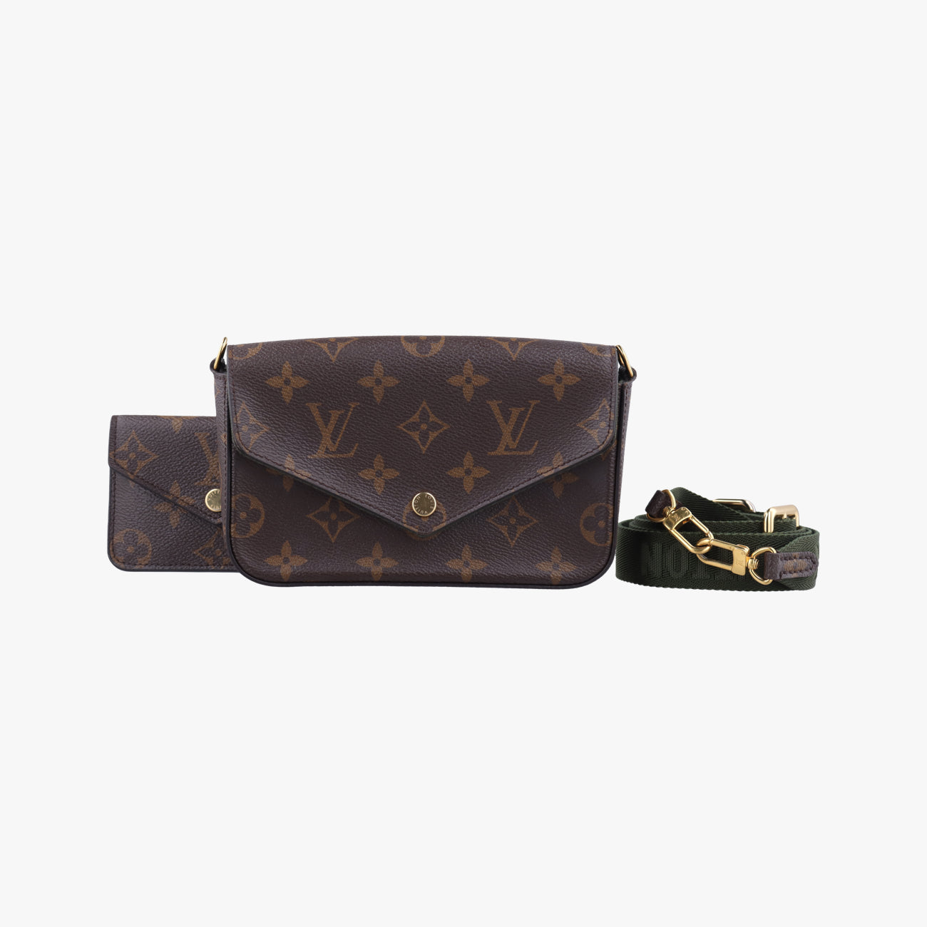 Multi Pochette FeLICIEBrown×KHAKIMonogram CanvasM80091ICチップミュルティ ポシェット フェリシーモノグラム/ブラウン系×カーキモノグラムキャンバスM80091ICチップ