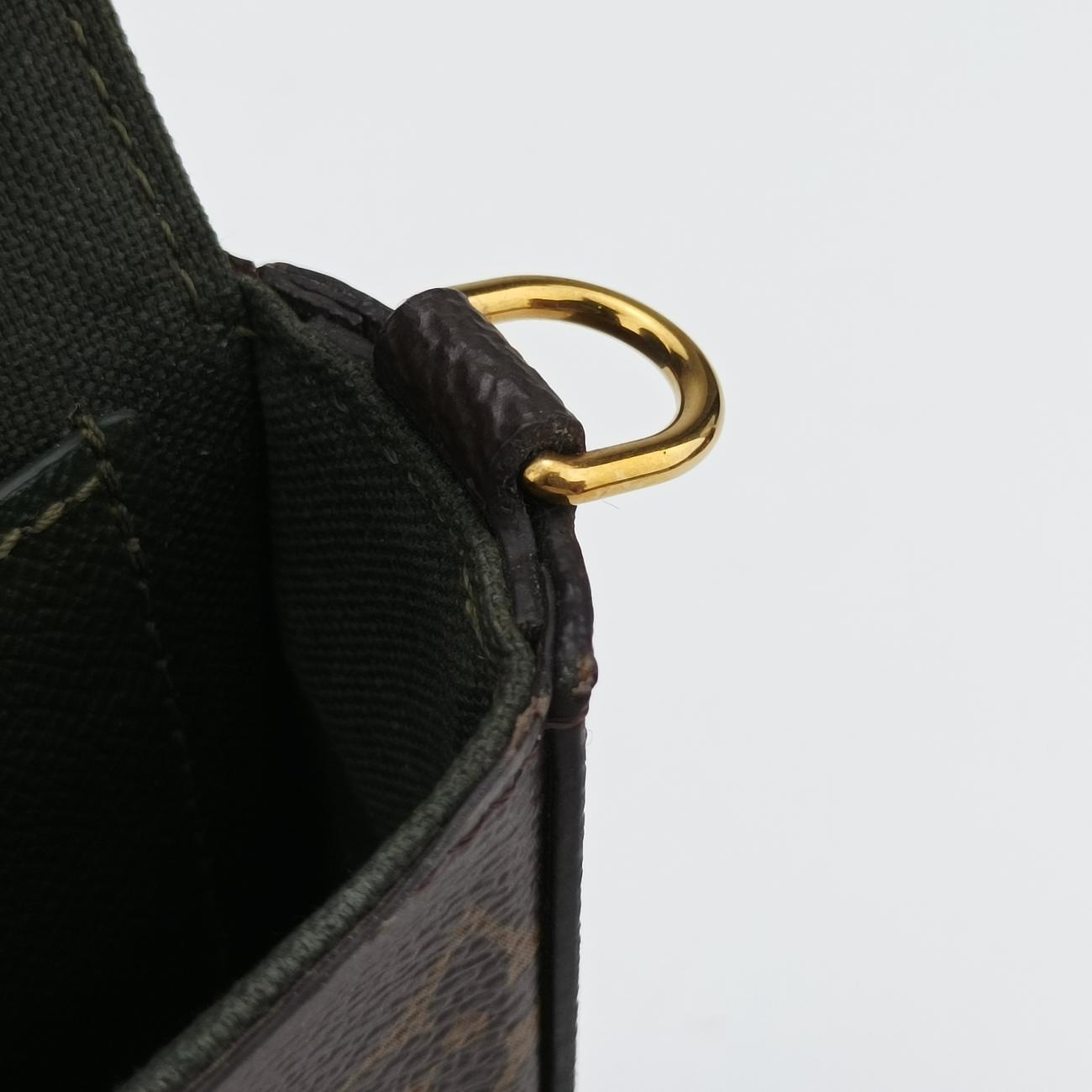 Multi Pochette FeLICIEBrown×KHAKIMonogram CanvasM80091ICチップミュルティ ポシェット フェリシーモノグラム/ブラウン系×カーキモノグラムキャンバスM80091ICチップ