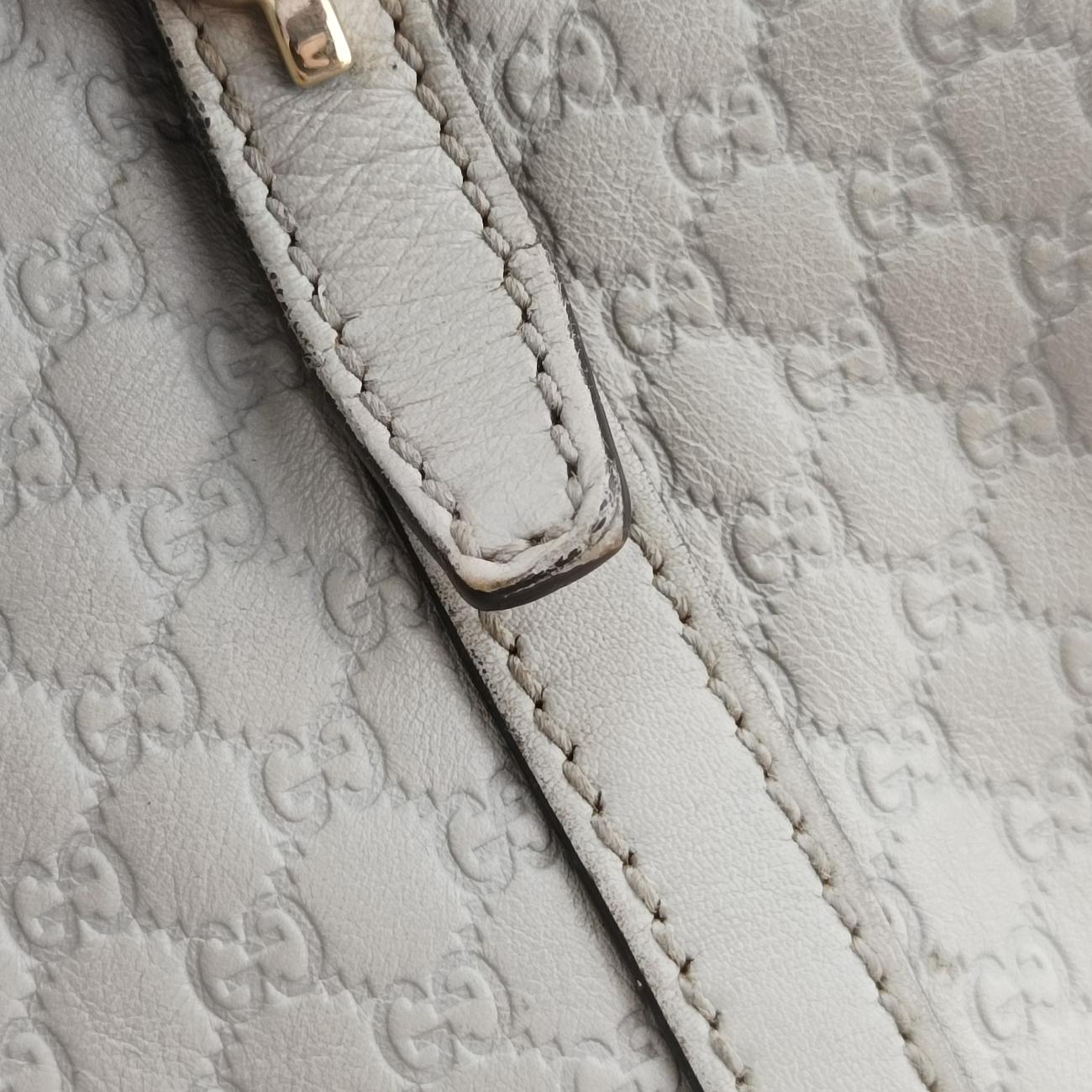 Microguccissima JoyWhiteLeather322231B014890435マイクログッチシマホワイトレザー322231B014890435