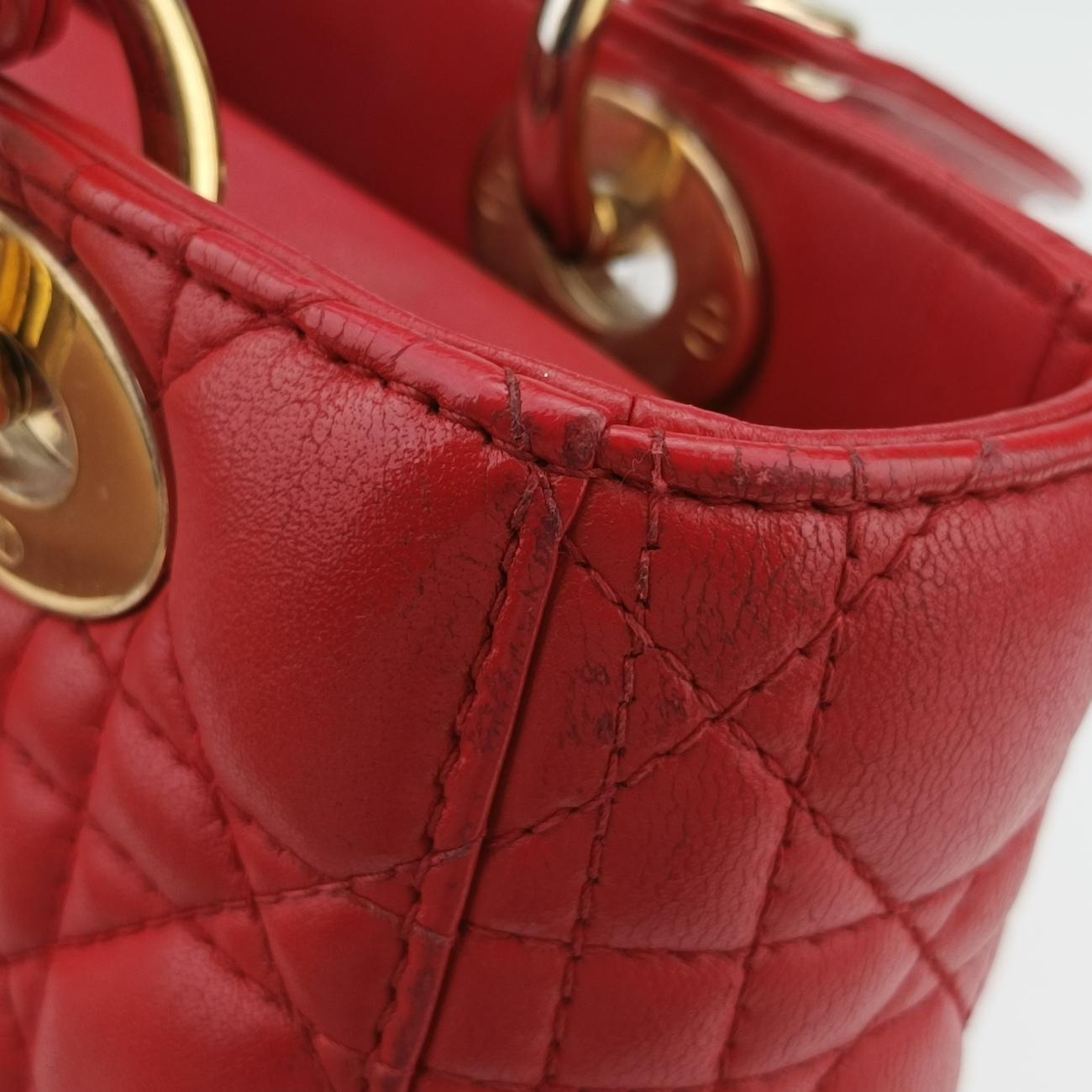 Lady DiorRedlambskin29-MA-0157レディディオールレッドラムスキン29-MA-0157