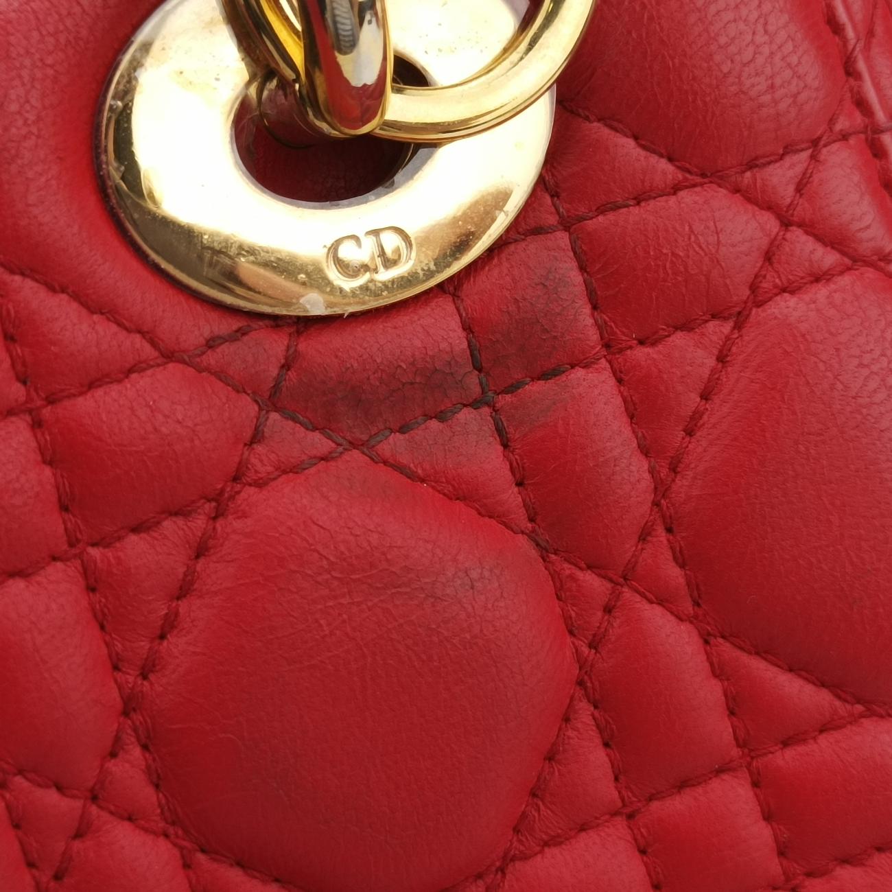 Lady DiorRedlambskin29-MA-0157レディディオールレッドラムスキン29-MA-0157
