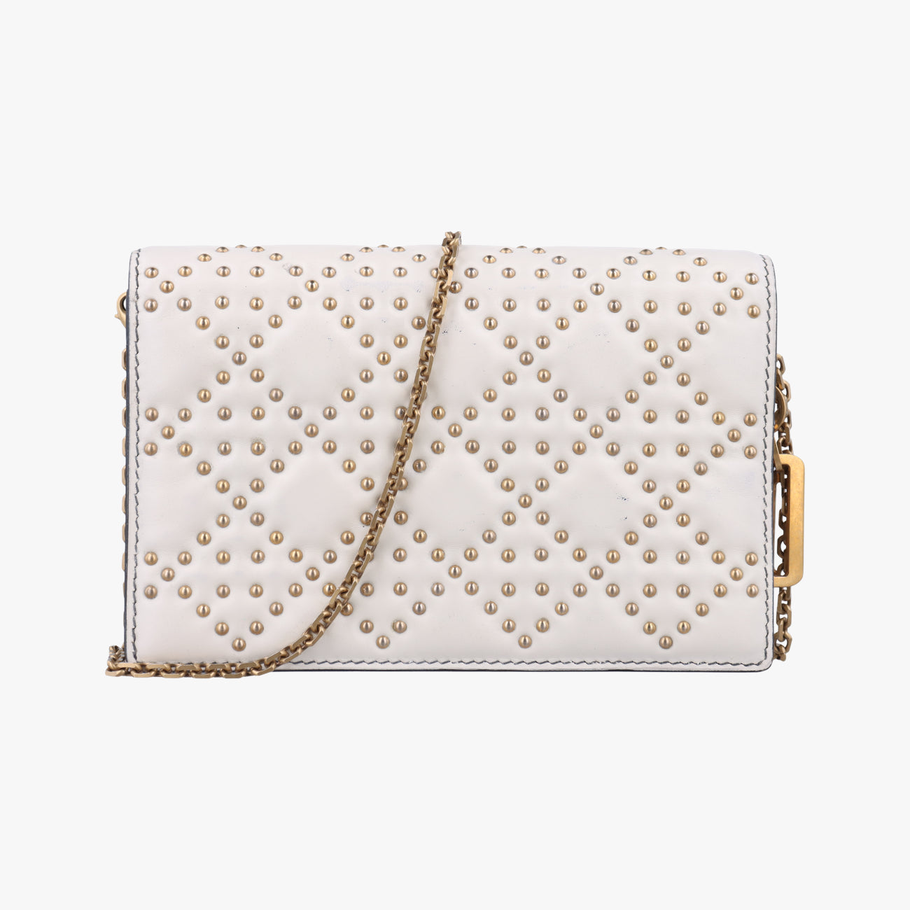 STUDDED CANNAGE LADYWhiteLeather12-MA-0117スタッズ カナージュホワイトレザー12-MA-0117