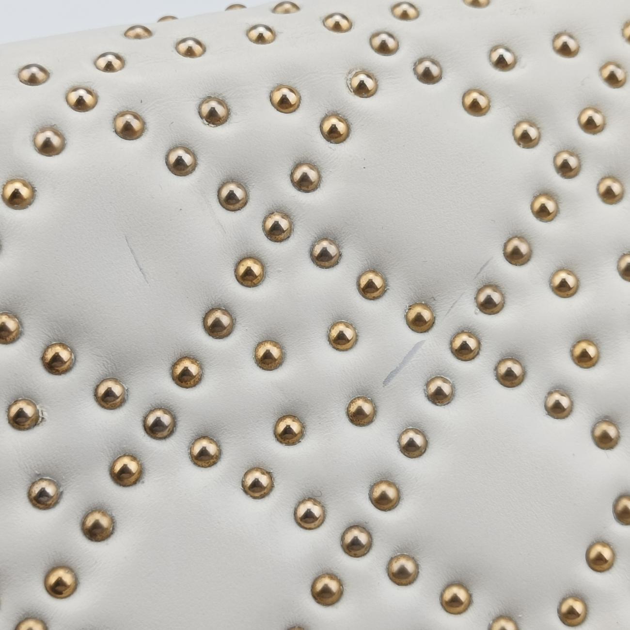 STUDDED CANNAGE LADYWhiteLeather12-MA-0117スタッズ カナージュホワイトレザー12-MA-0117
