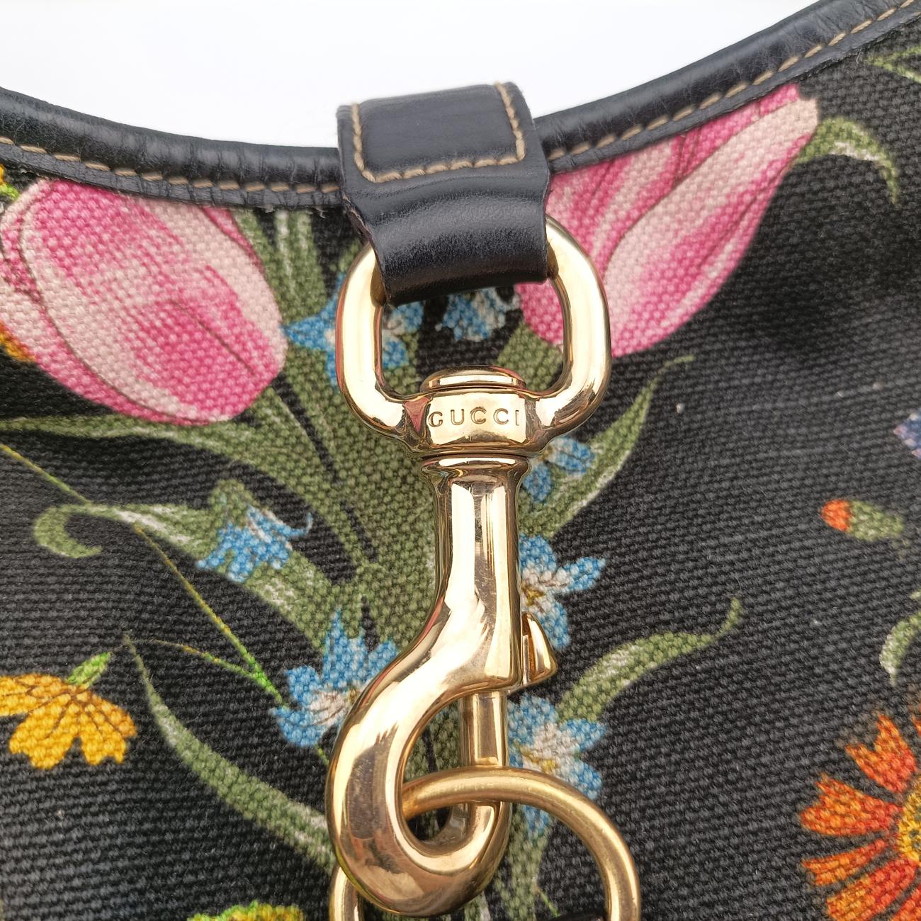 Jackie O Hobo Bouvier FloralBlackfabric153029フローラ ジャッキー オ ホーボーブラックファブリック153029
