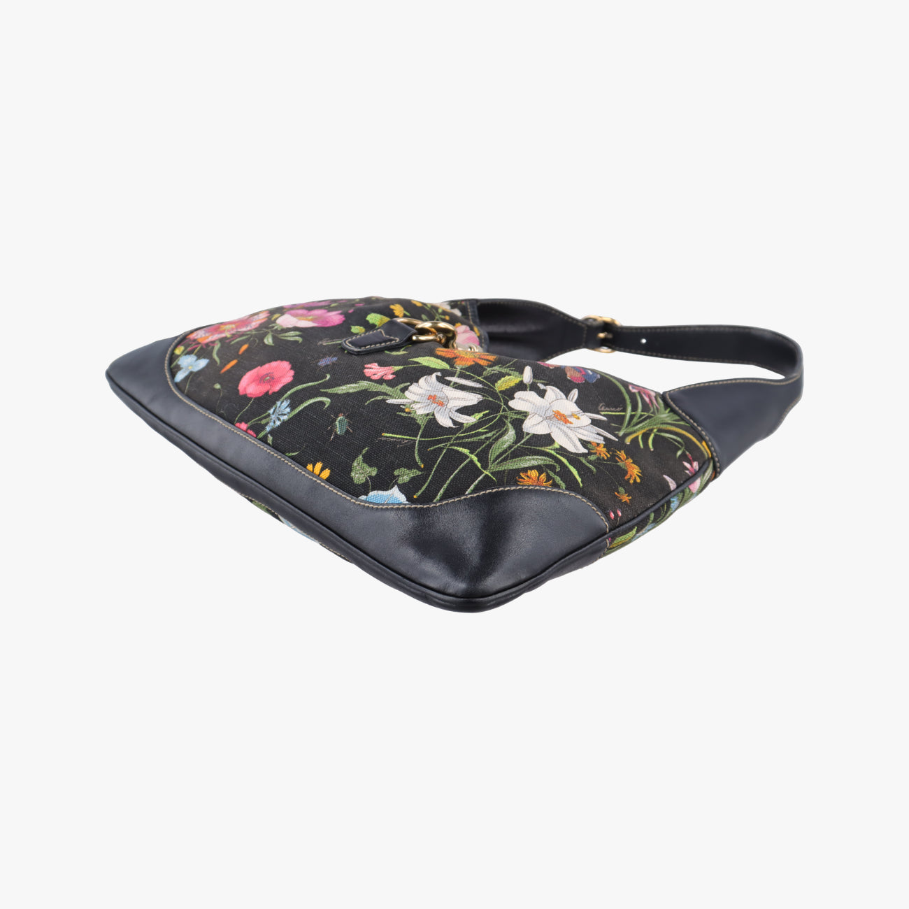 Jackie O Hobo Bouvier FloralBlackfabric153029フローラ ジャッキー オ ホーボーブラックファブリック153029