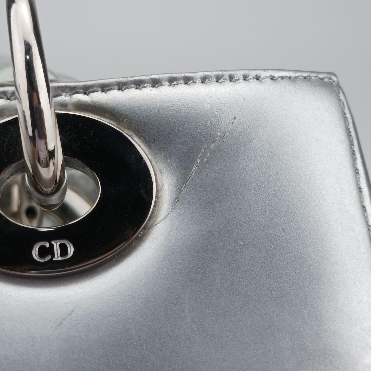 Lady DiorSilverLeather21-MA-0173レディディオールシルバーレザー21-MA-0173