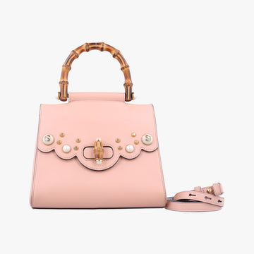 Bamboo Pearl StuddedPinkLeather476448E022381470バンブー パールスタッズピンクレザー476448E022381470