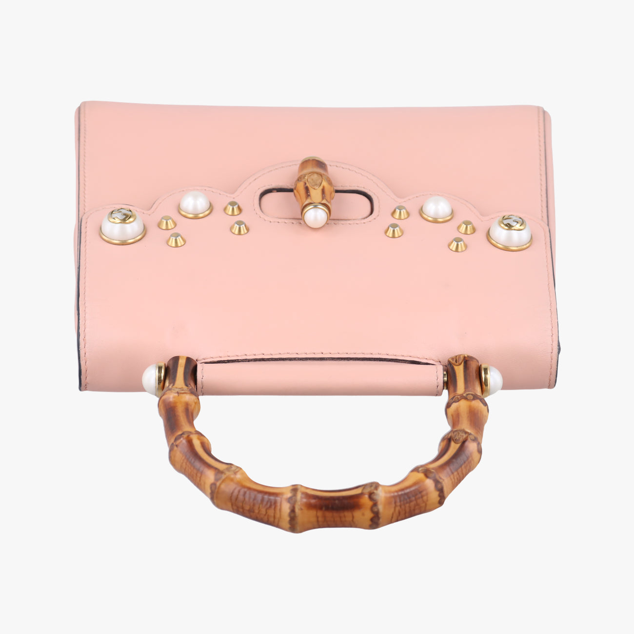 Bamboo Pearl StuddedPinkLeather476448E022381470バンブー パールスタッズピンクレザー476448E022381470