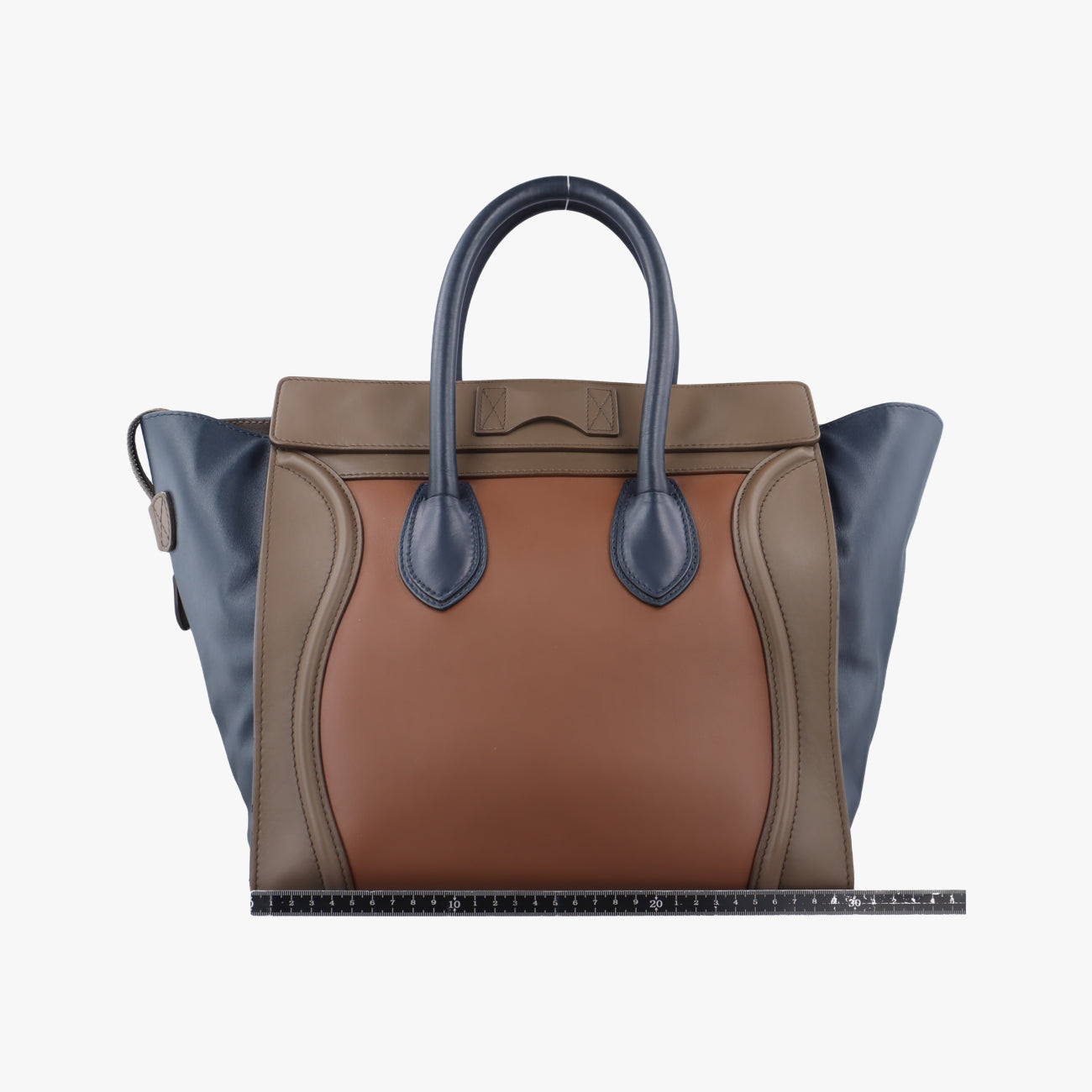Luggage Mini Shopperbrown x blue x khakiLeatherW-AT-0172 W-MM-0172ラゲージミニショッパーブラウンｘブルーｘカーキレザーW-AT-0172 W-MM-0172
